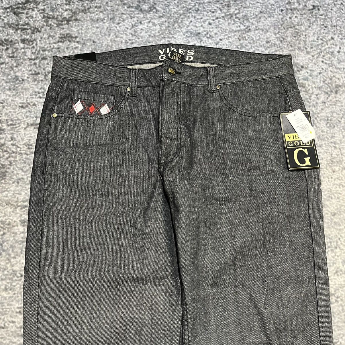 Vintage Vintage Y2K Vibes Gold Embroidered Grunge Skater Baggy Jeans Size US 42 / EU 58 - 5 Thumbnail