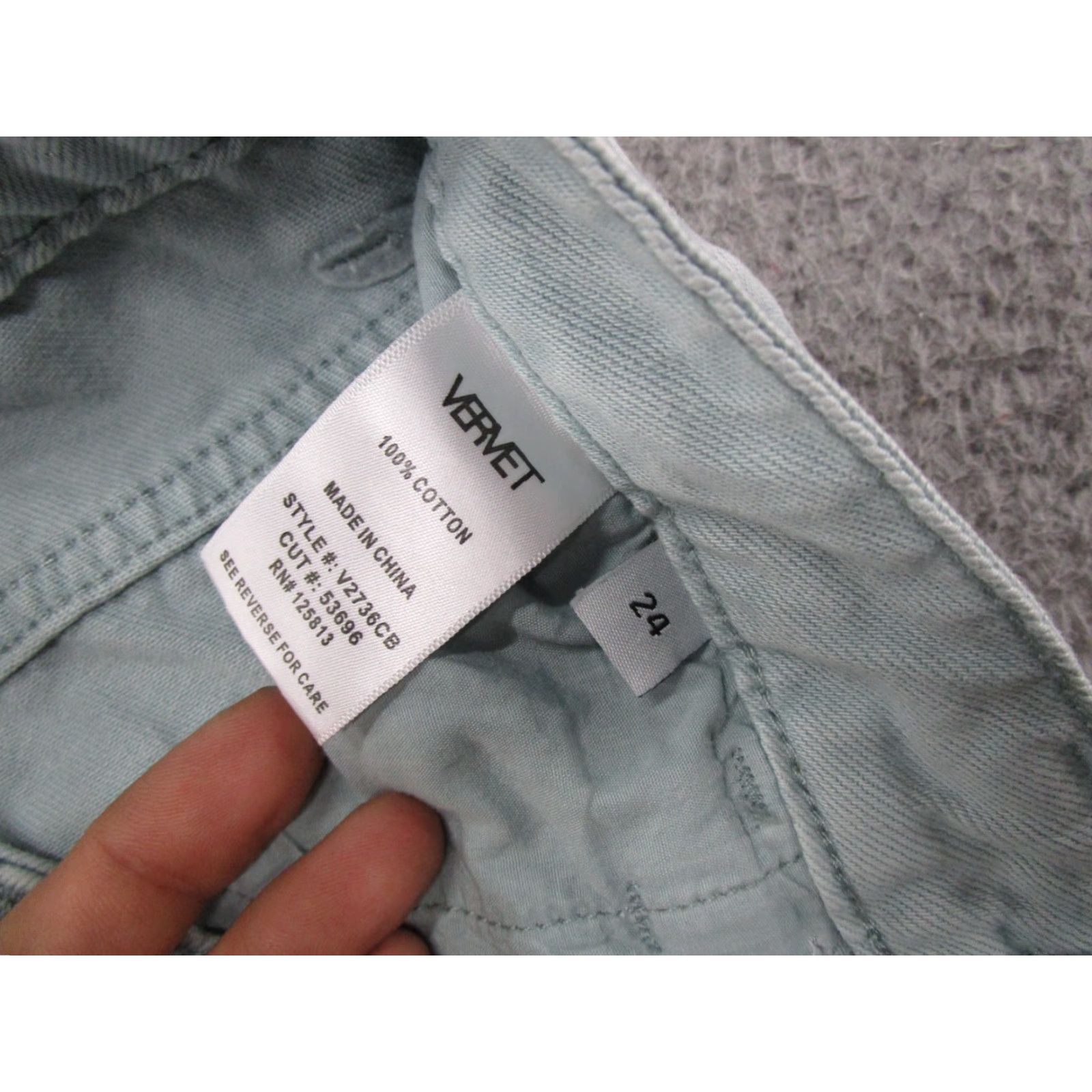 Denime Vervet Los Angeles Wide-Leg Jeans 24 Distressed Denim Blue Women 5-Pocket Regular Size 24 Shoes? Size 42" / US 20 - 5 Thumbnail