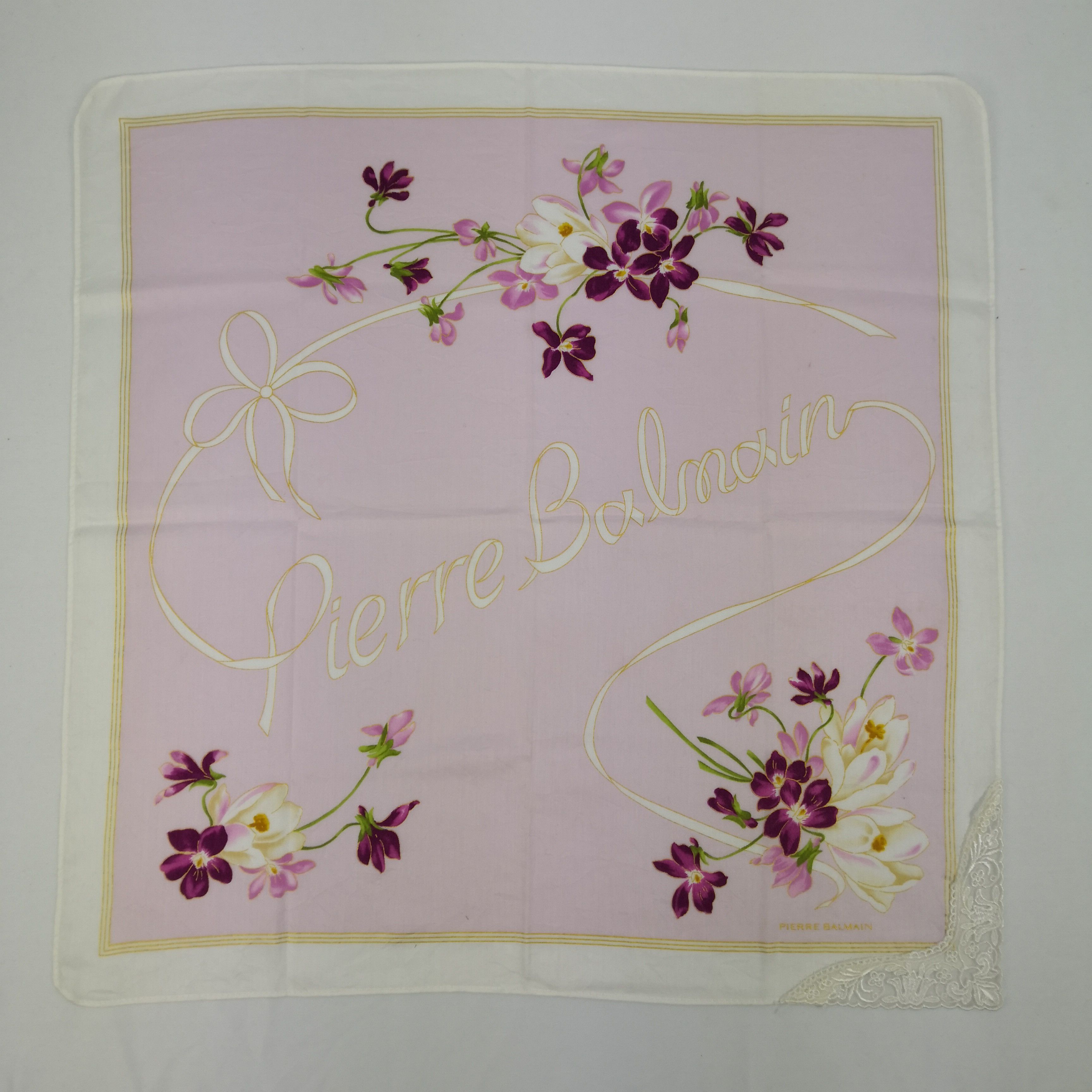 Japanese Brand Vintage Pierre Balmain Handkerchief Neckerchief Bandana Size ONE SIZE - 2 Thumbnail