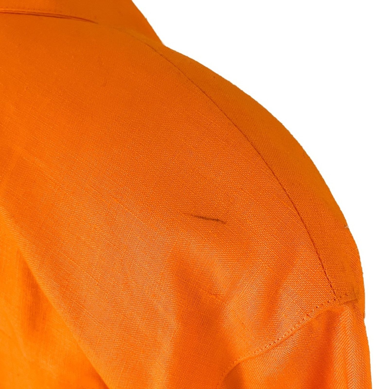 Vintage Vintage 90s 100% linen orange button-down blouse size 14 Size XL / US 12-14 / IT 48-50 - 9 Thumbnail