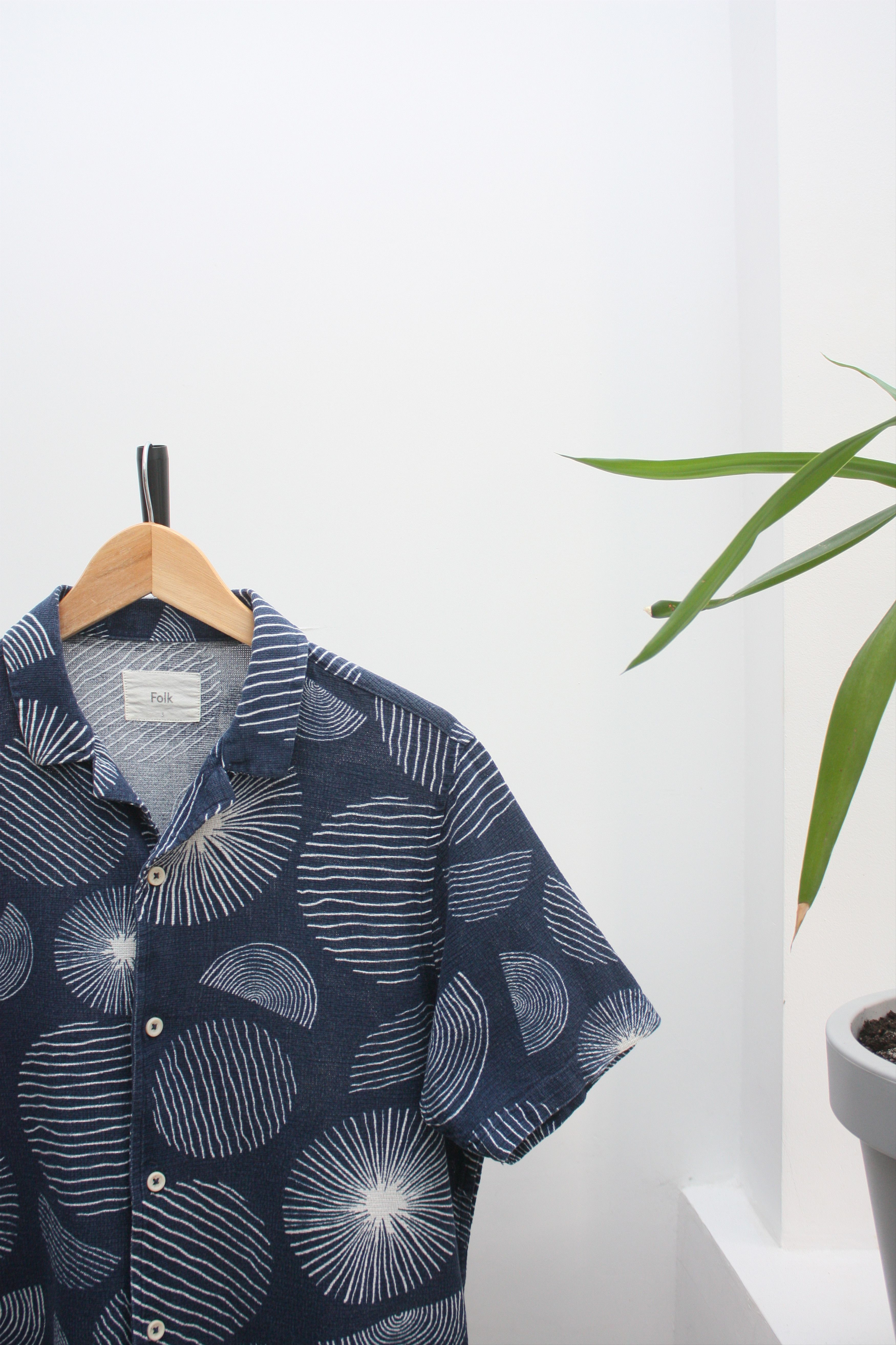 Folk Floral Thick Short Sleeve Shirt Men's 3