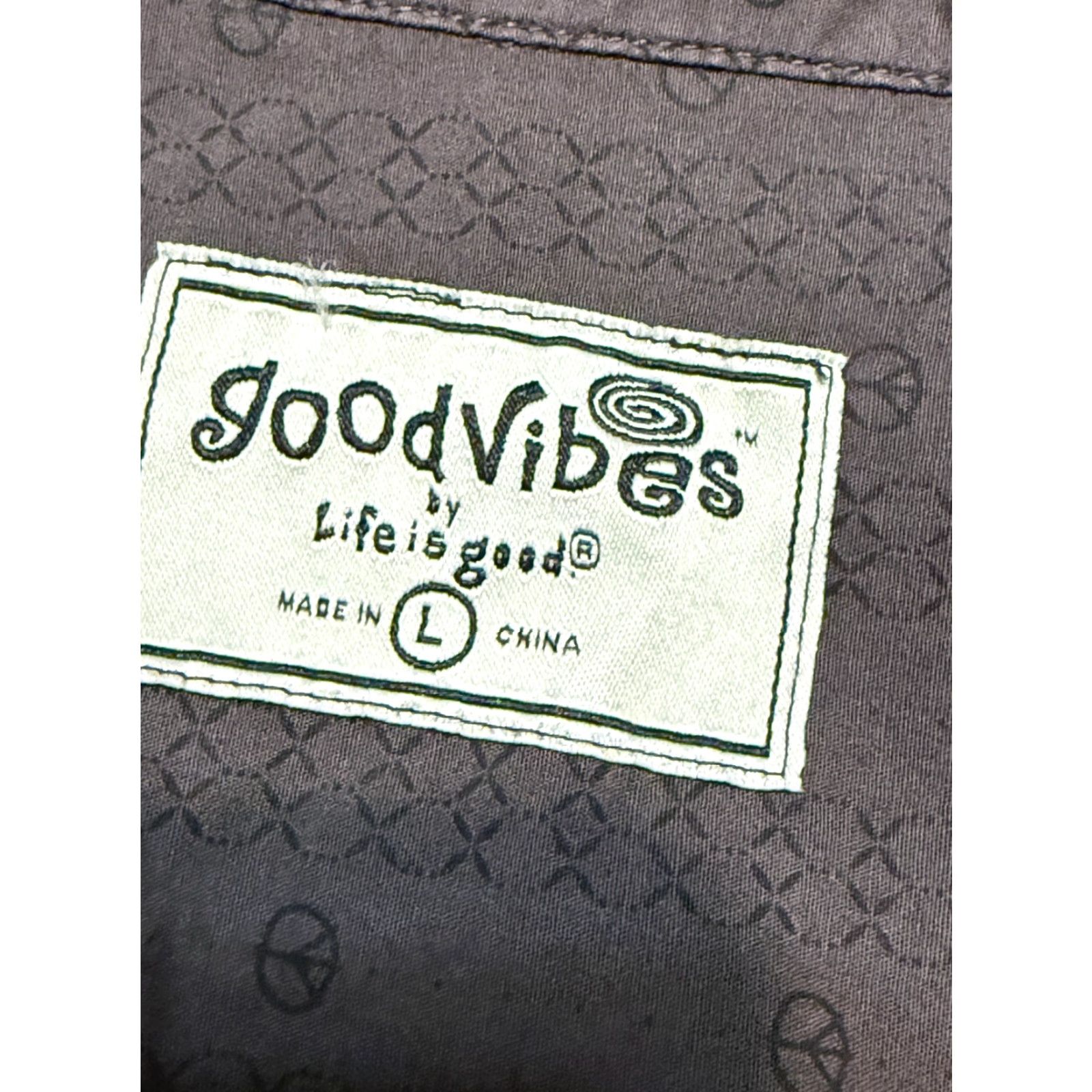 Life is Good Life is Good Shirt Button Up Men's Large Brown Black Good Vibes Size US L / EU 52-54 / 3 - 5 Thumbnail