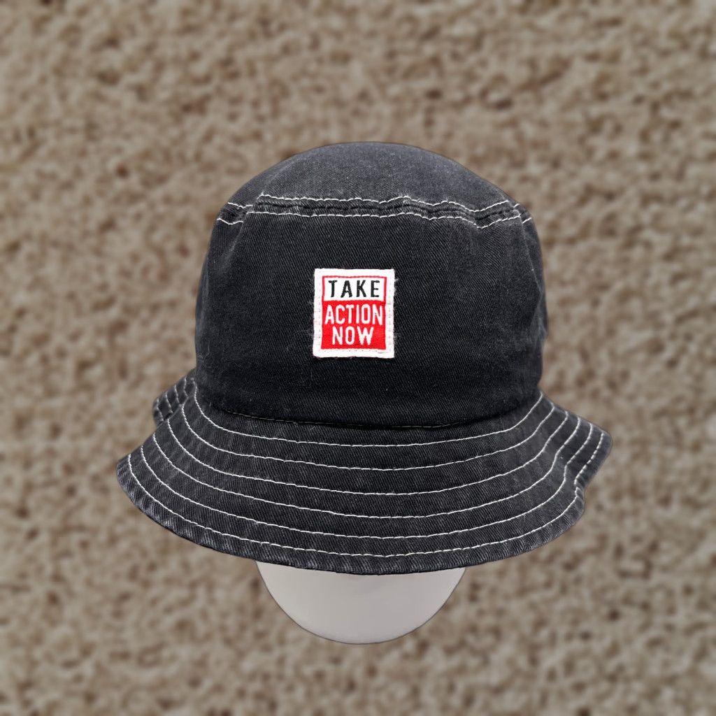 Vintage VINTAGE Bucket Hat Adult One Size Black 100% Cotton Outdoors Twill Hat Mens Black One Size Cotton Twill Outdoor Cap Size ONE SIZE - 1 Thumbnail