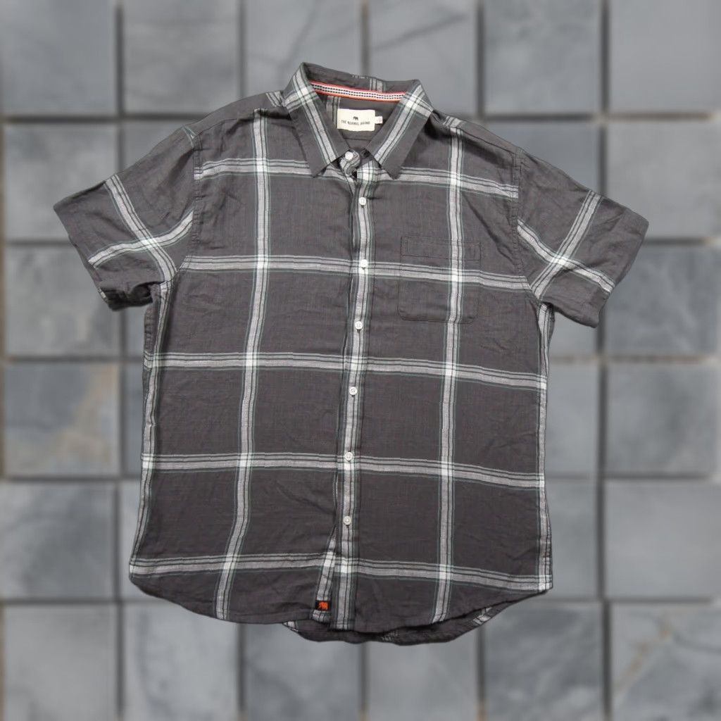 J Brand Nike Shirt Mens Large Gray Button Down Short Sleeve Cotton Adult Size US L / EU 52-54 / 3 - 1 Thumbnail