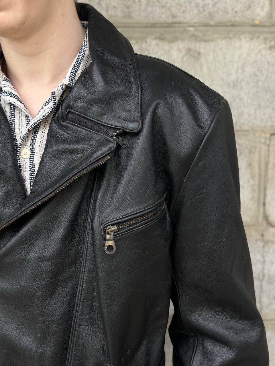 Cowboy Equipment VTG 90s Western Leather Moto Jacket Size L Sanmaru Y2K USA Size US L / EU 52-54 / 3 - 12 Thumbnail