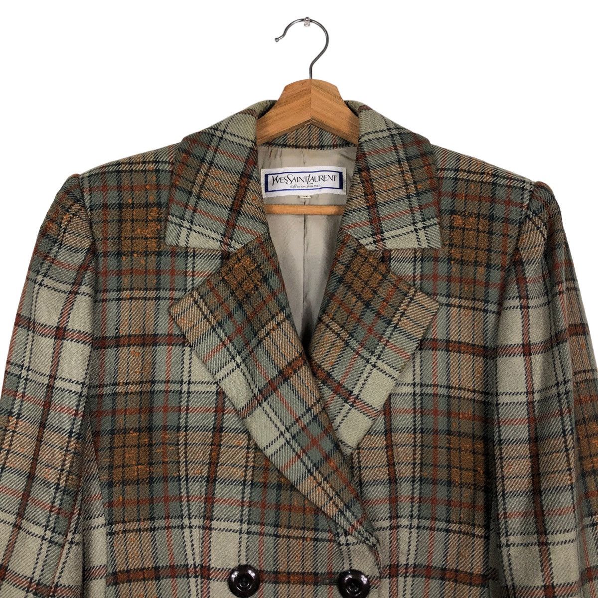 Japanese Brand 🔥Cropped Coats Jackets Double Breast Yves Saint Laurent Size US M / EU 48-50 / 2 - 3 Thumbnail