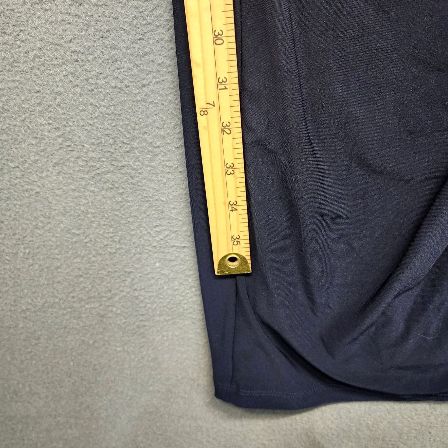Ralph Lauren Ralph Lauren LRL Dress Womens 10 Navy Blue Slinky Stretch Midi V-Neck Wrap Pullover Classic Formal Party/Cocktail Mens Women Size L / US 10 / IT 46 - 5 Thumbnail
