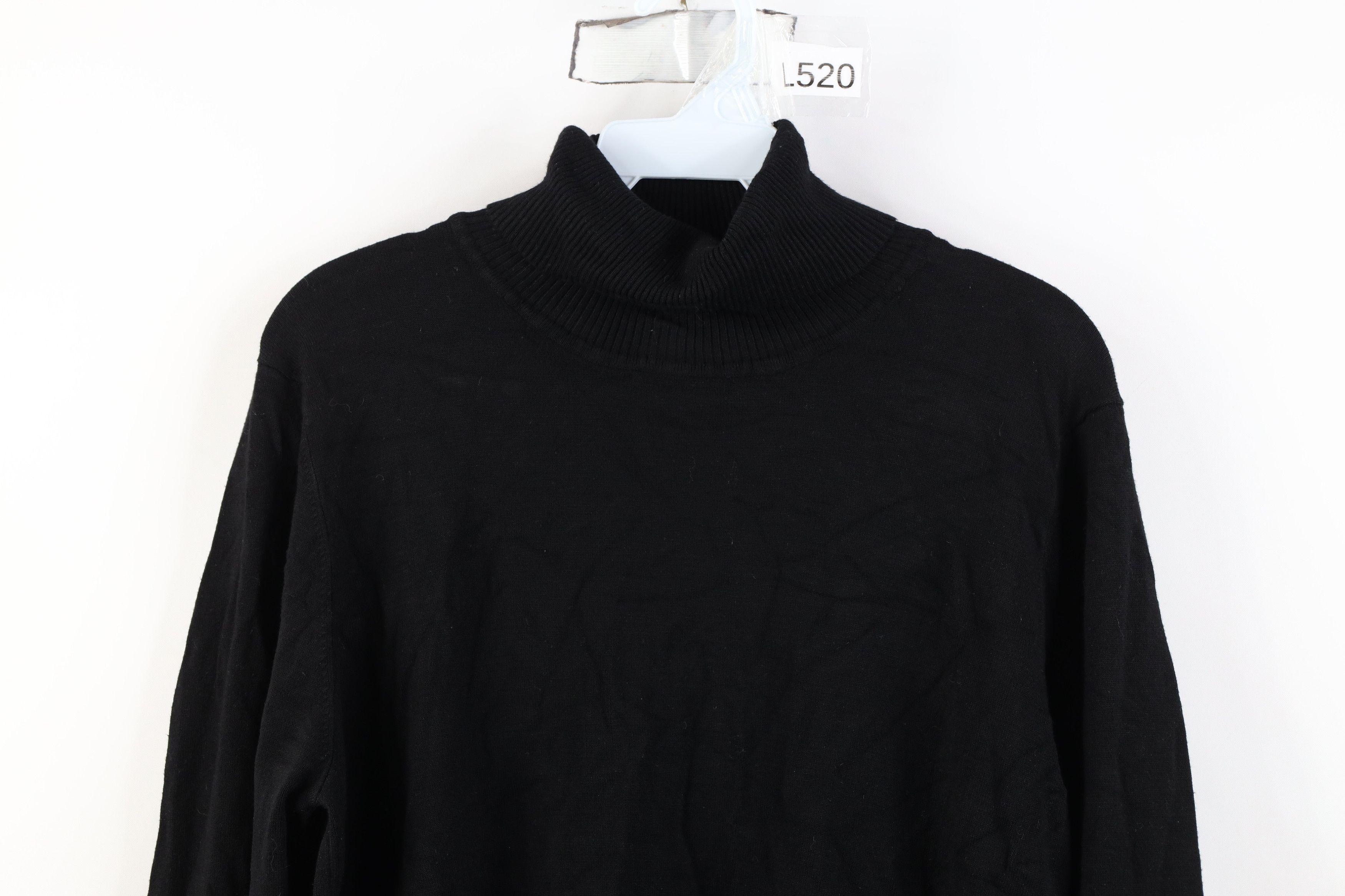 Calvin Klein Vintage 90s Y2K Calvin Klein Knit Turtleneck Sweater Black Size XL / US 12-14 / IT 48-50 - 2 Thumbnail