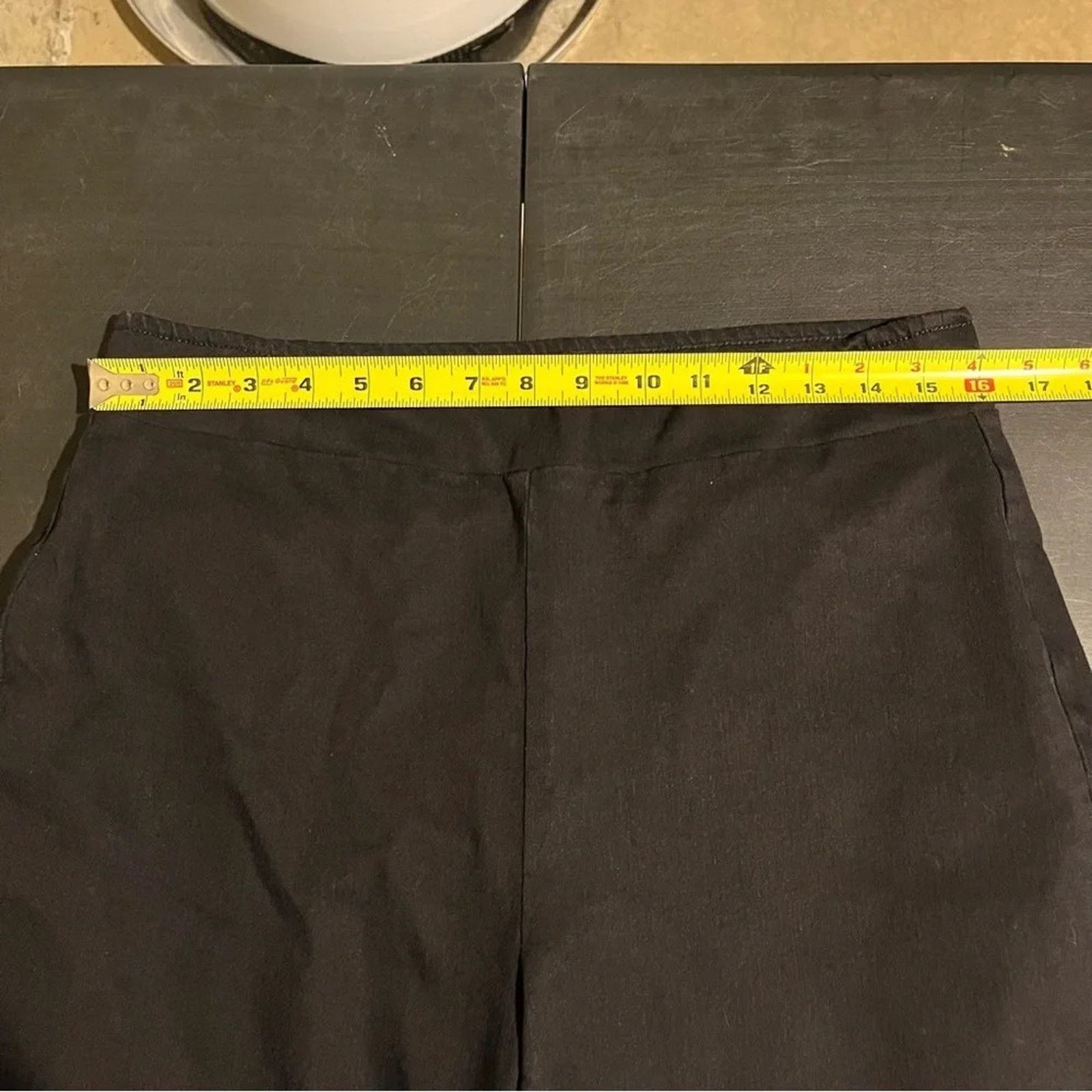 Loft NWT Loft black jeans straight Wide leg Size 10 Raw Hem Size 32" / US 10 / IT 46 - 6 Thumbnail