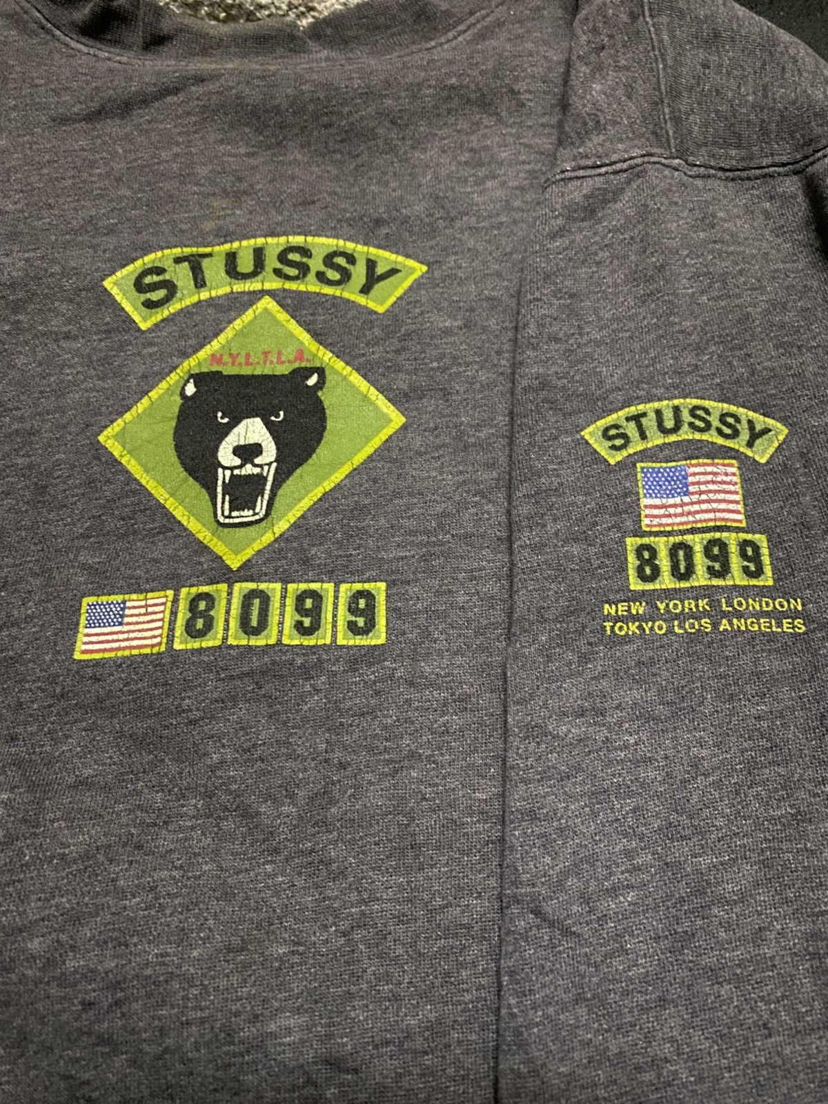 Stussy Vintage 90s Stussy NYLTLA 8099 Bear Sweatshirt Size US S / EU 44-46 / 1 - 3 Thumbnail