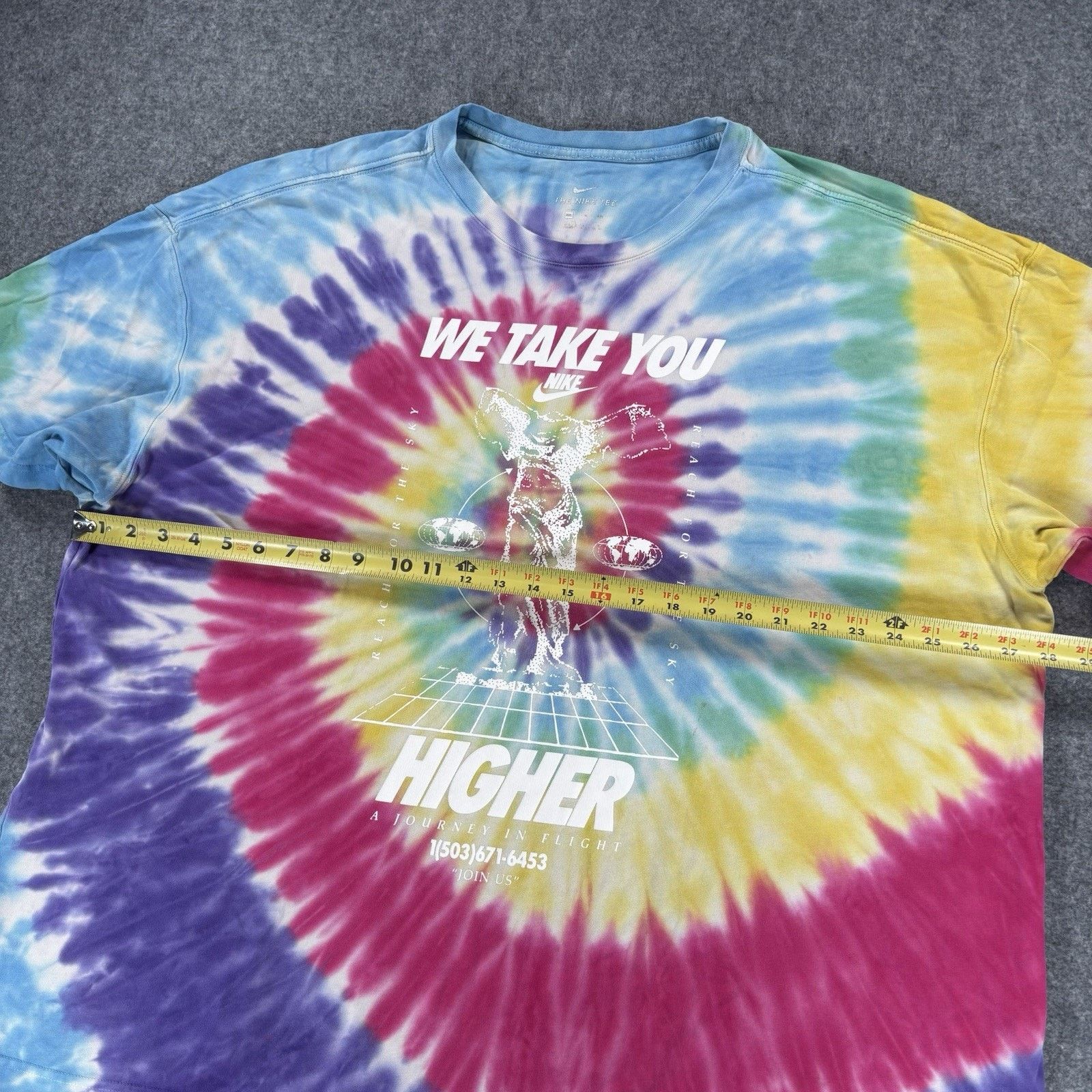 Nike Vtg Nike "We Take You Higher" Tie-Dye T-Shirt Men’s XXL Size US XXL / EU 58 / 5 - 6 Thumbnail