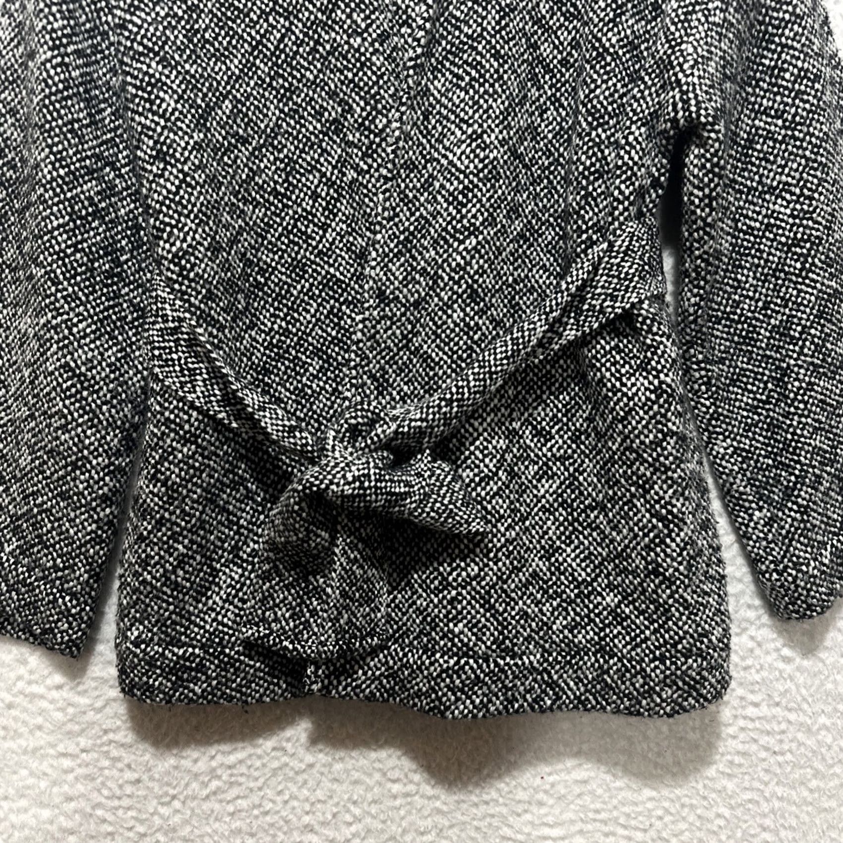 Eileen Fisher Eileen Fisher Women's PM 100% Organic Cotton Wrap Jacket Cardigan with Tie, Black, Petite, Long Sleeve, Casual Wear, Kimono Style, Tie Closure Size M / US 6-8 / IT 42-44 - 6 Thumbnail