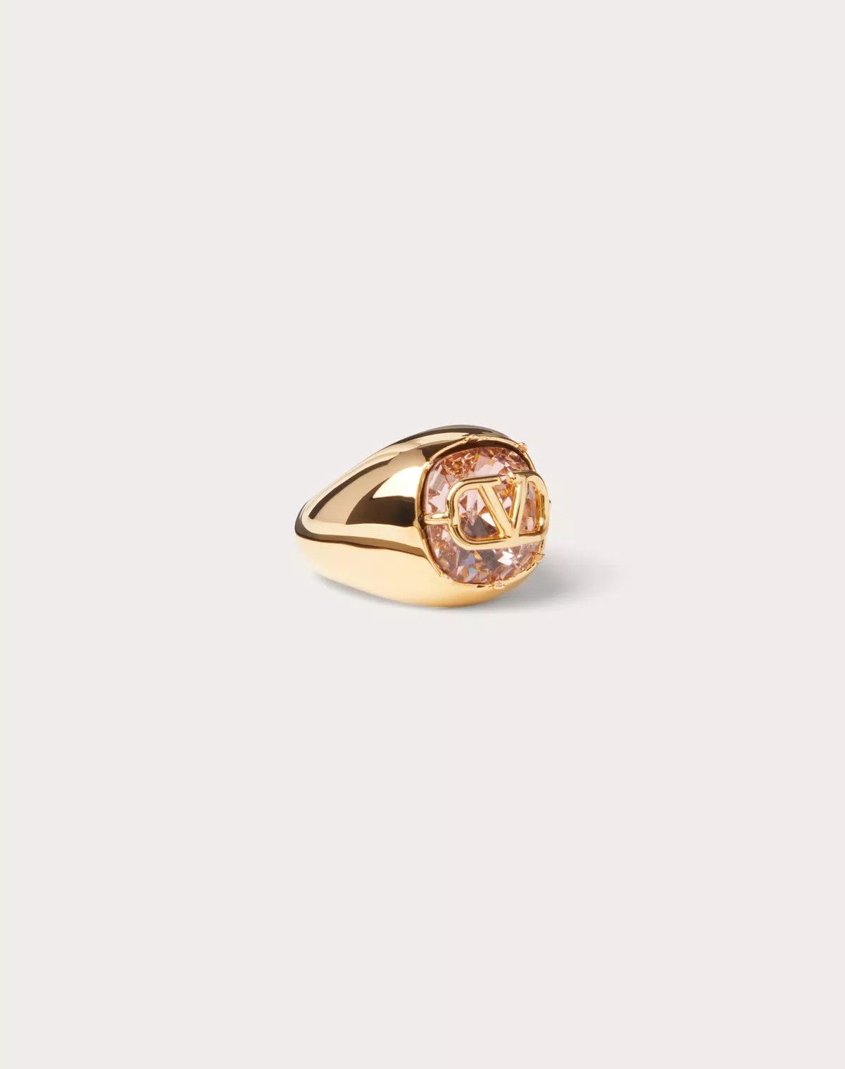 Valentino oc11z0725 Size:Small/ Swarovski Crystal Ring in Golden Size ONE SIZE - 3 Thumbnail