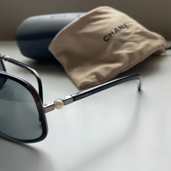 Chanel × Vintage CHANEL SUNGLASSES 4170 Rhinestone 4017 Mask RI908 Size ONE SIZE - 5 Thumbnail