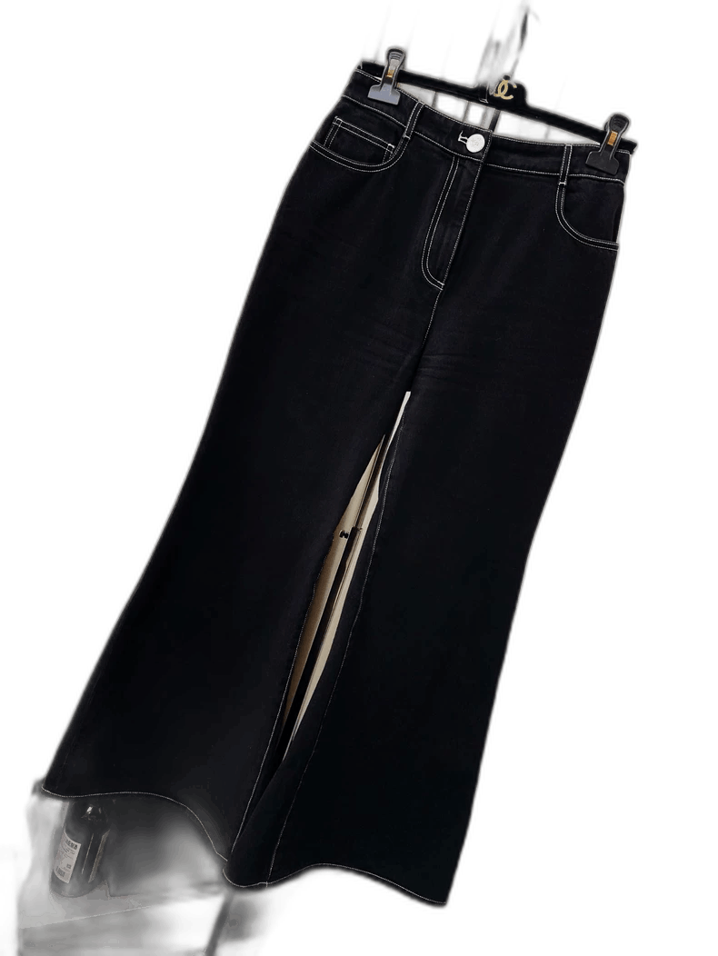 Chanel Chanel 23B Black Flared Denim Jeans Size 38" / US 16 / IT 52 - 1 Thumbnail