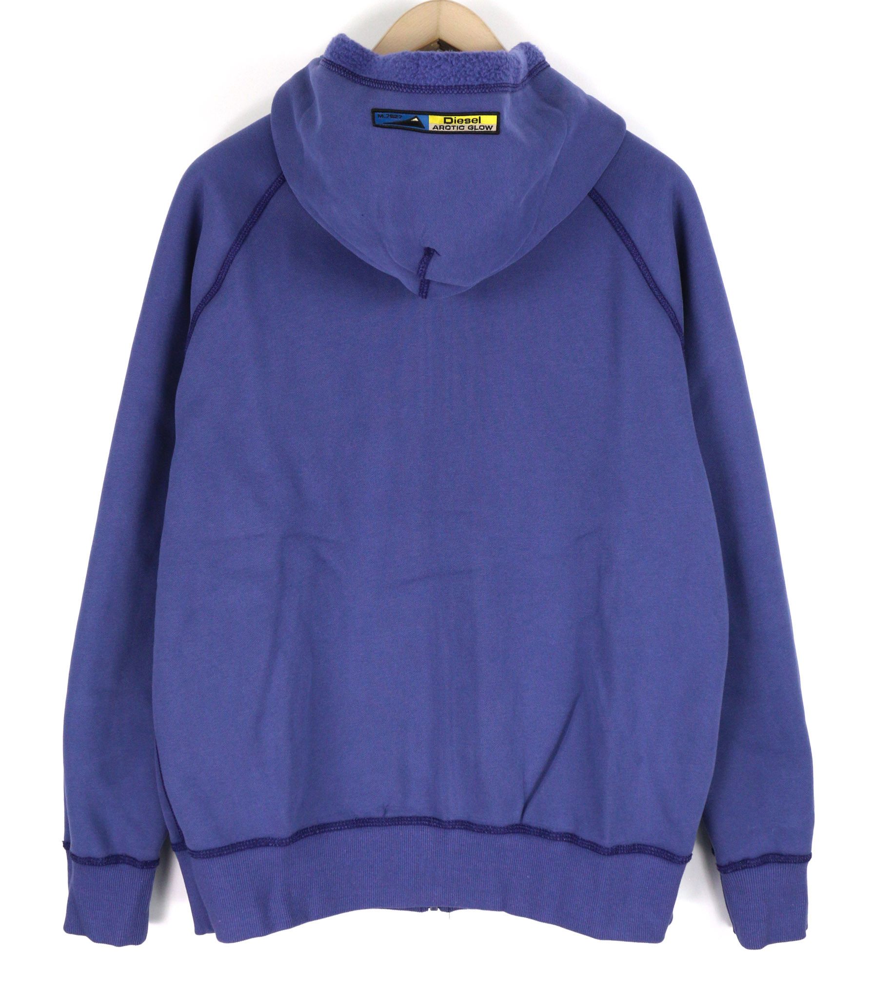 Diesel S-Rummes-Zip-Rev Men Hoodie M Blue Fleece 40111 Size US M / EU 48-50 / 2 - 5 Thumbnail