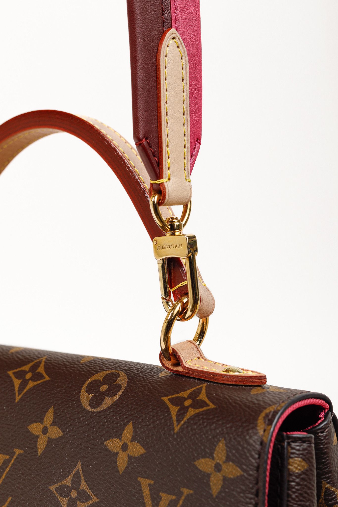 Louis Vuitton Louis Vuitton Cluny BB Monogram Bordeaux & Fuchsia-Strap Bag Size ONE SIZE - 7 Thumbnail