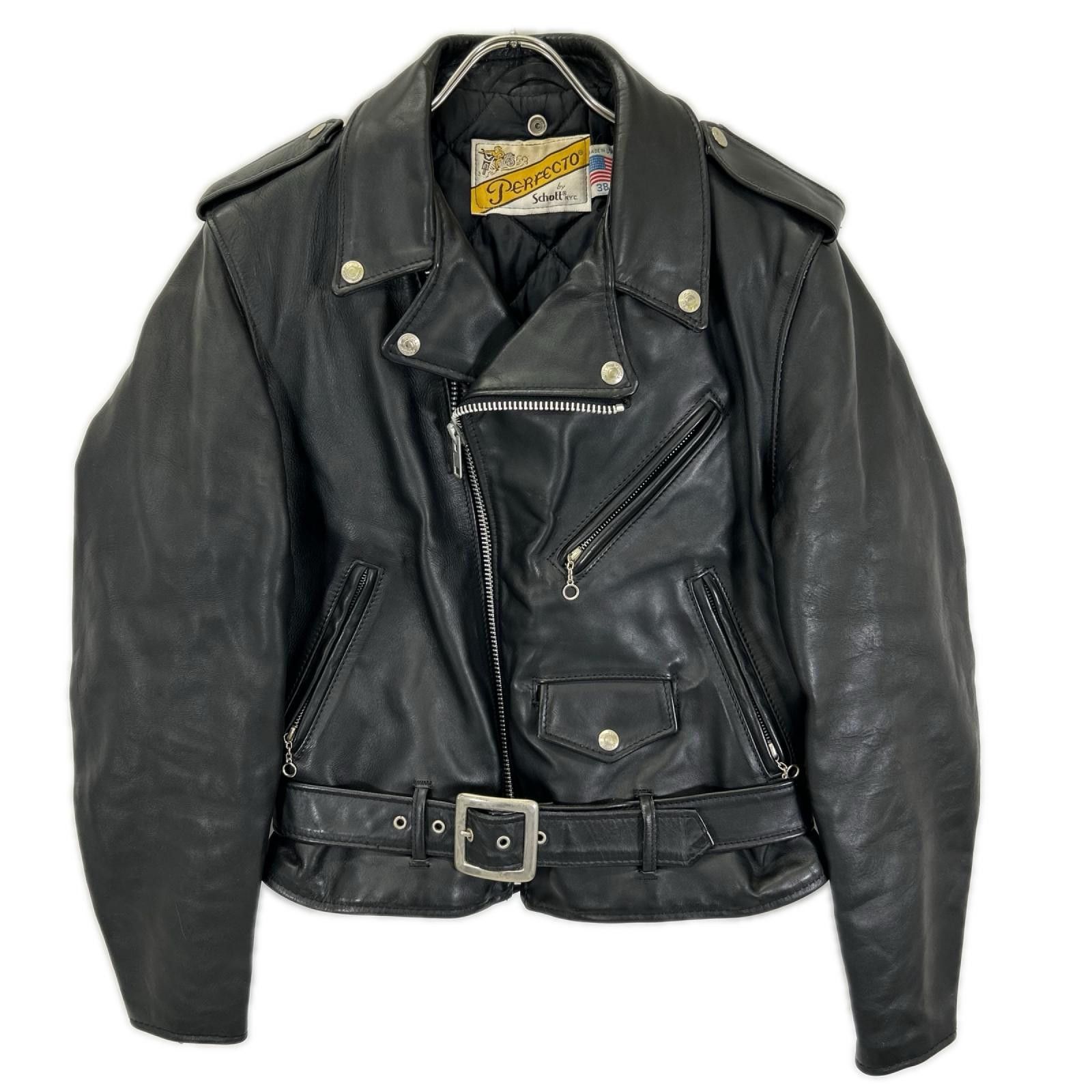 Schott Schott 618 Double Rider Leather Jacket Black Size 38 | Grailed