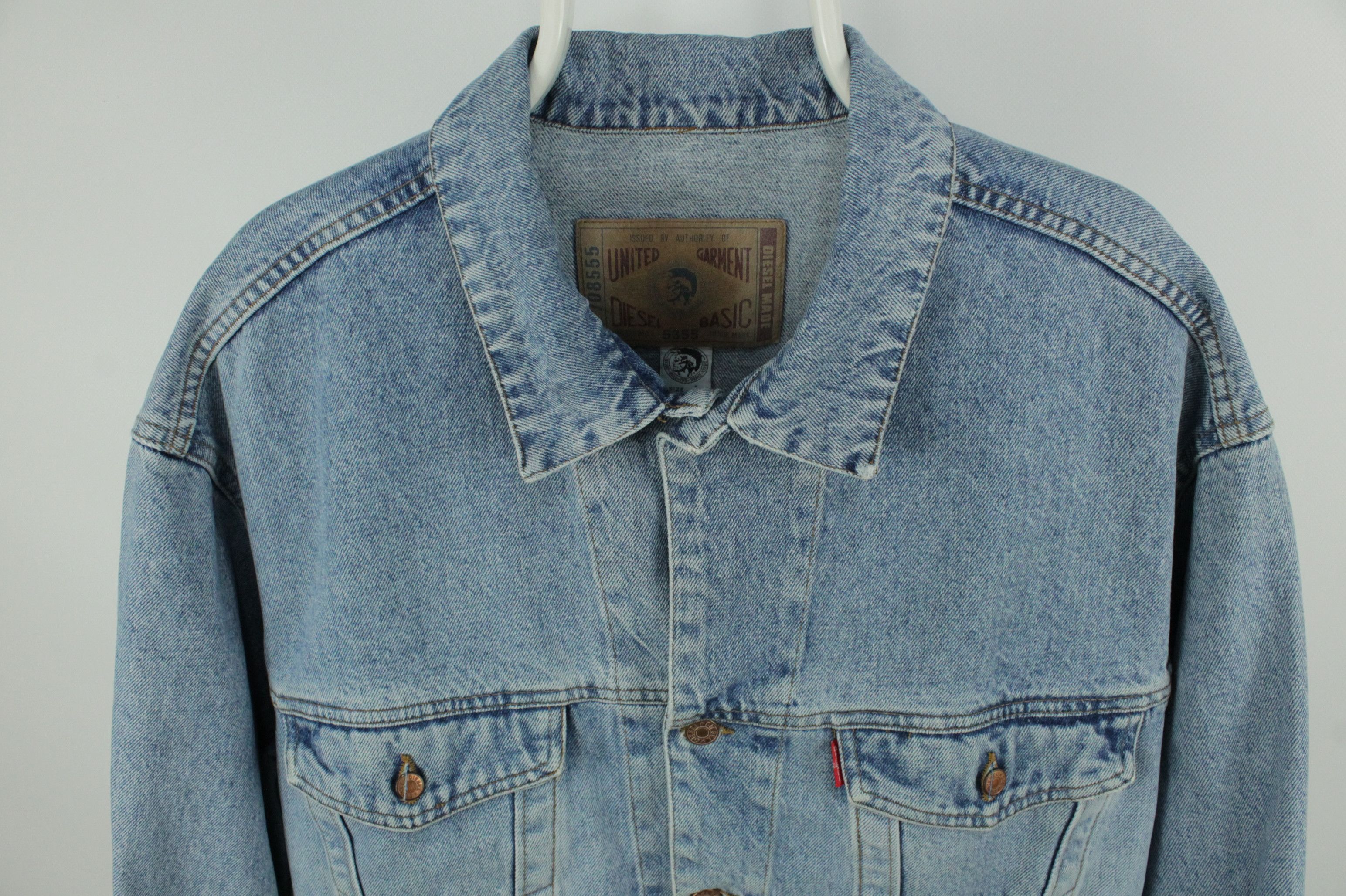 Diesel Vintage Diesel Star Series Blue Denim Trucker Jacket Size US L / EU 52-54 / 3 - 2 Thumbnail