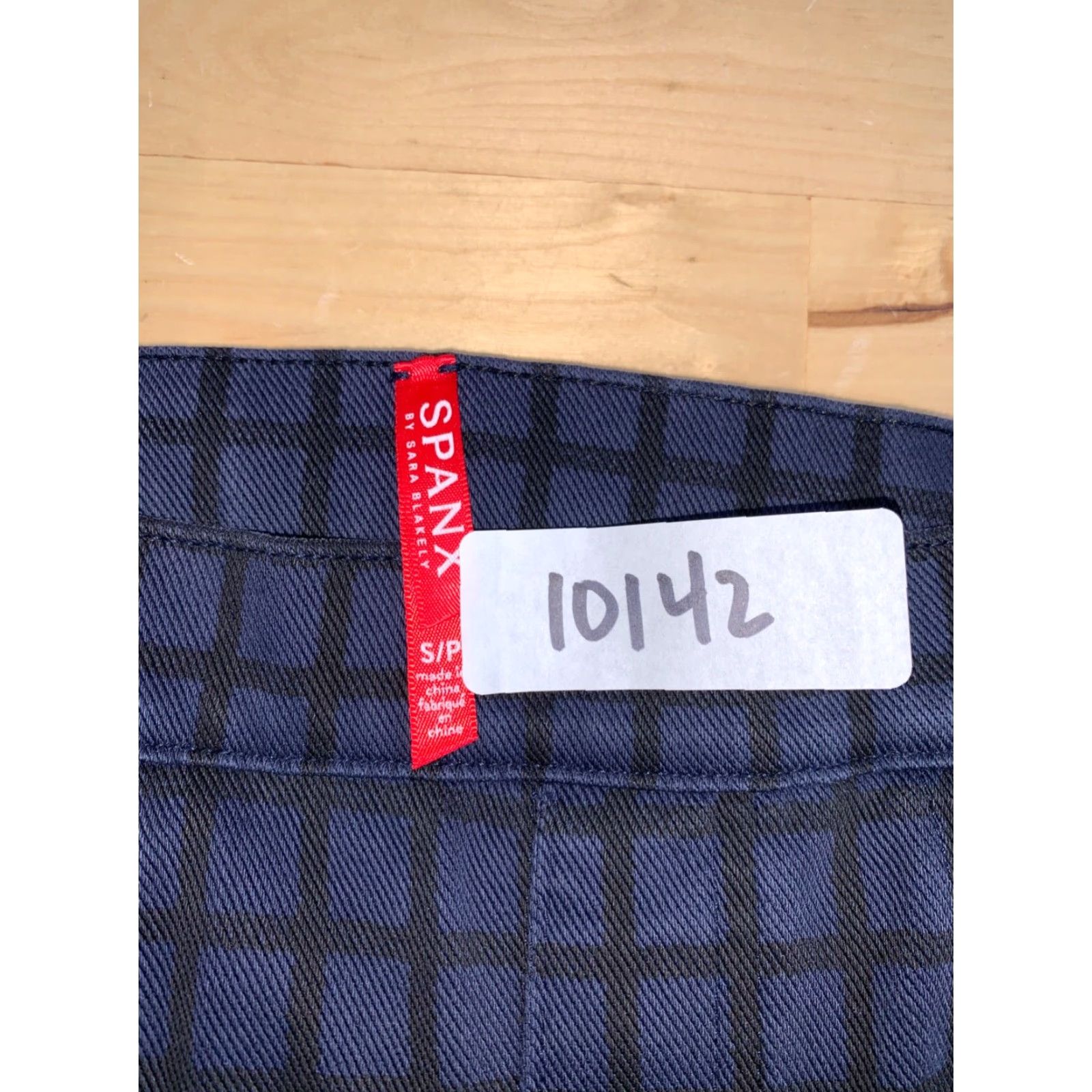 Spanx Spanx Leggings Ankle Womens S Blue Checkered Casual 10142 Size 28" / US 6 / IT 42 - 3 Thumbnail