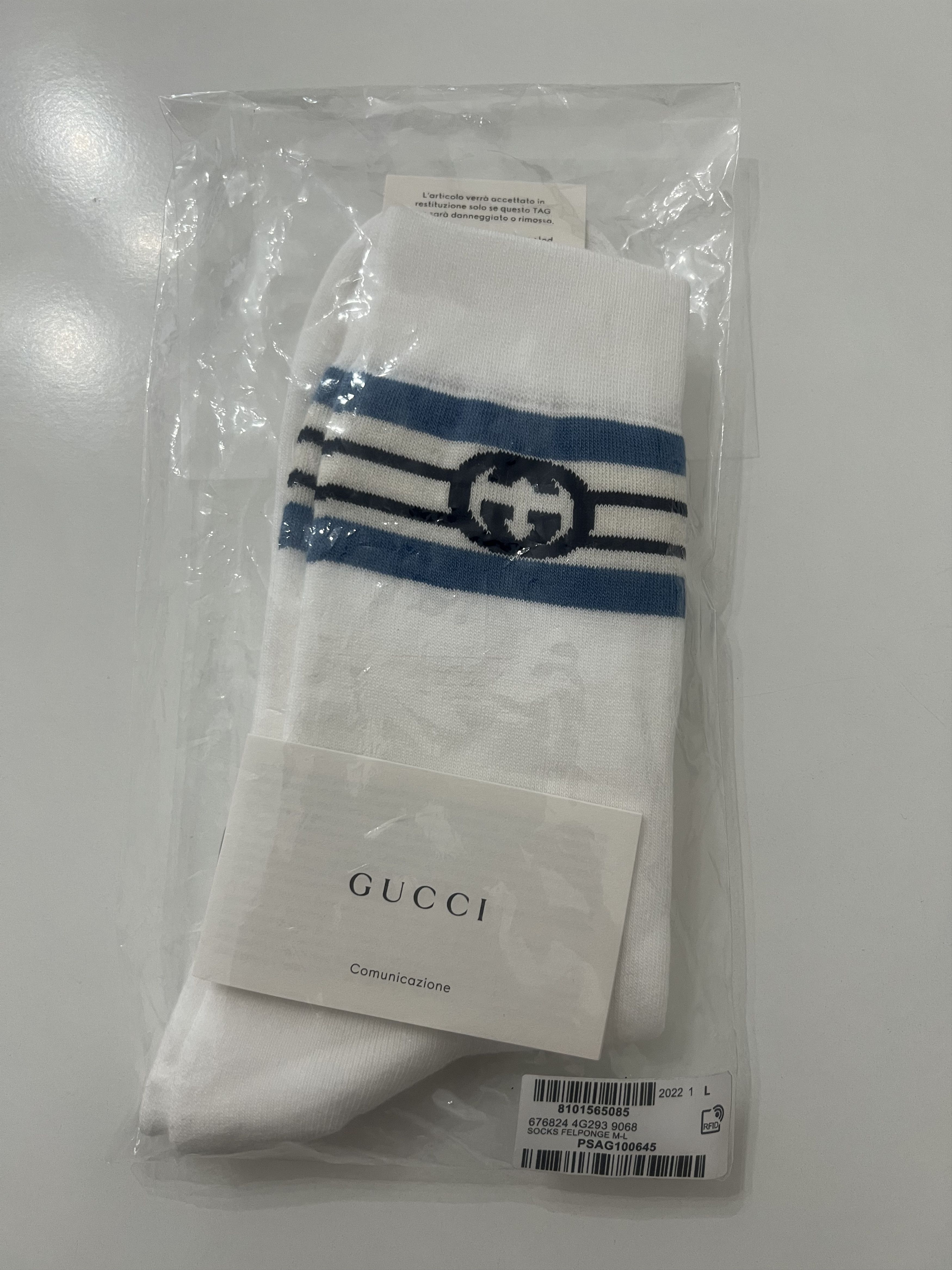 Gucci GUCCI - GG LOGO INTERLOCKING SOCKS IN STRETCH COTTON SIZE L Size ONE SIZE - 4 Thumbnail