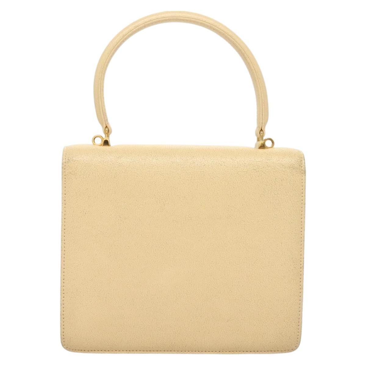 Fendi FENDI Zucca Canvas Hand Bag Canvas Leather Beige Gold Size ONE SIZE - 3 Thumbnail