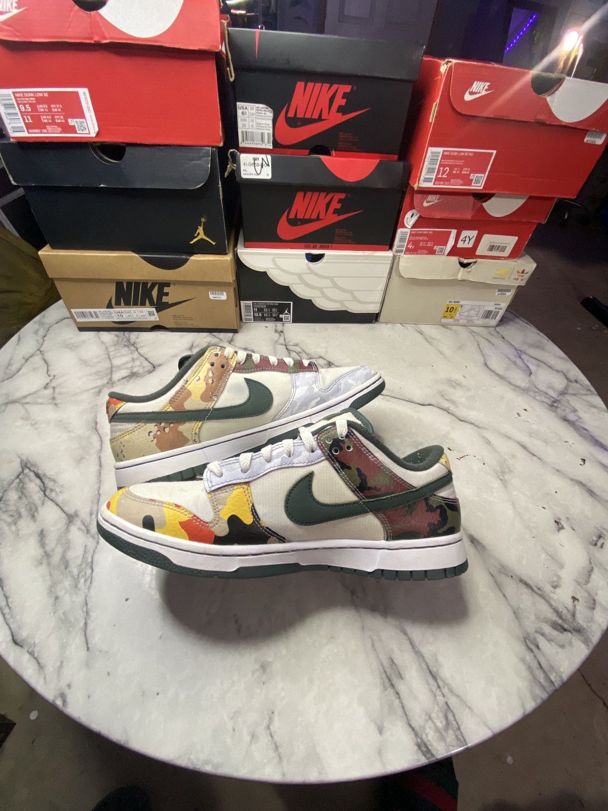 Nike Dunk low multi camo Size US 9.5 / EU 42-43 - 7 Thumbnail