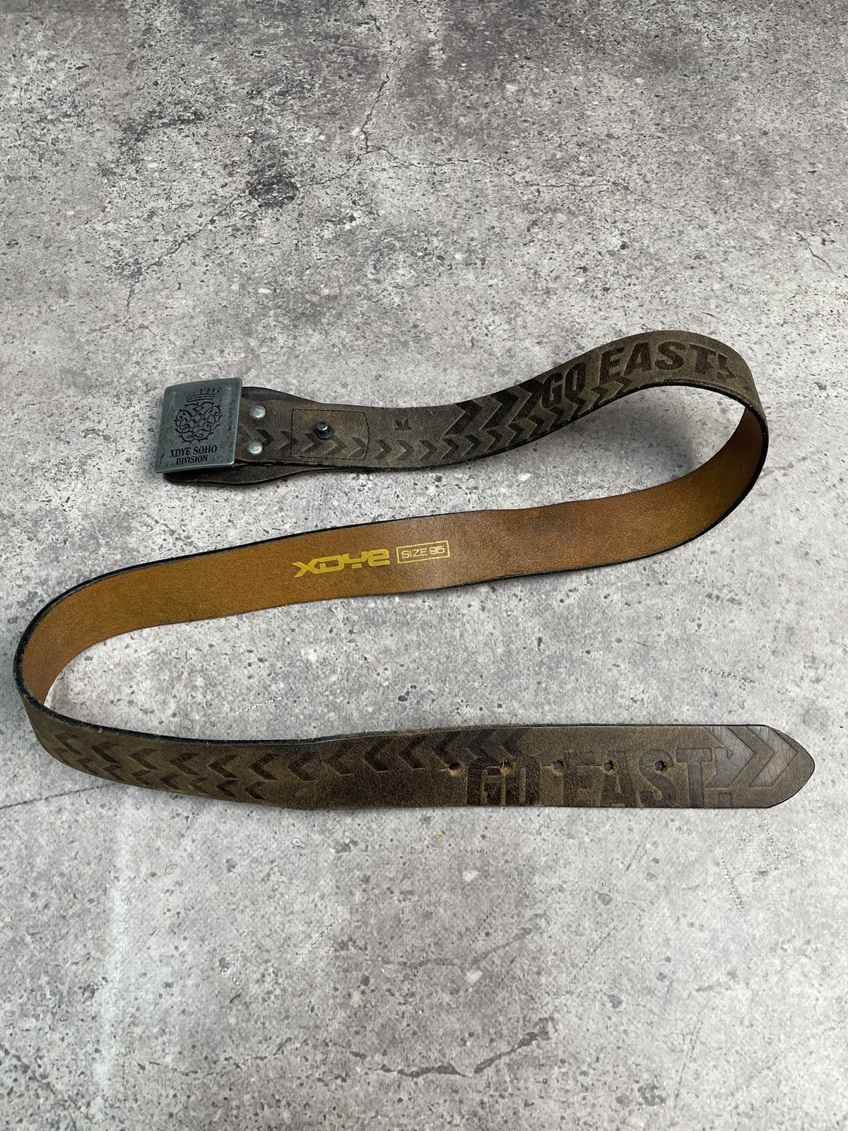 Hysteric Glamour Vintage Leather Belt Y2K Rhinestones Punk Metal Avant Garde Size 34 - 10 Thumbnail