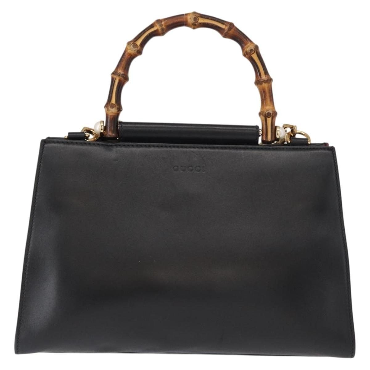 Gucci Gucci Bamboo Web Leather Nim Fair Bag Black Size ONE SIZE - 2 Thumbnail