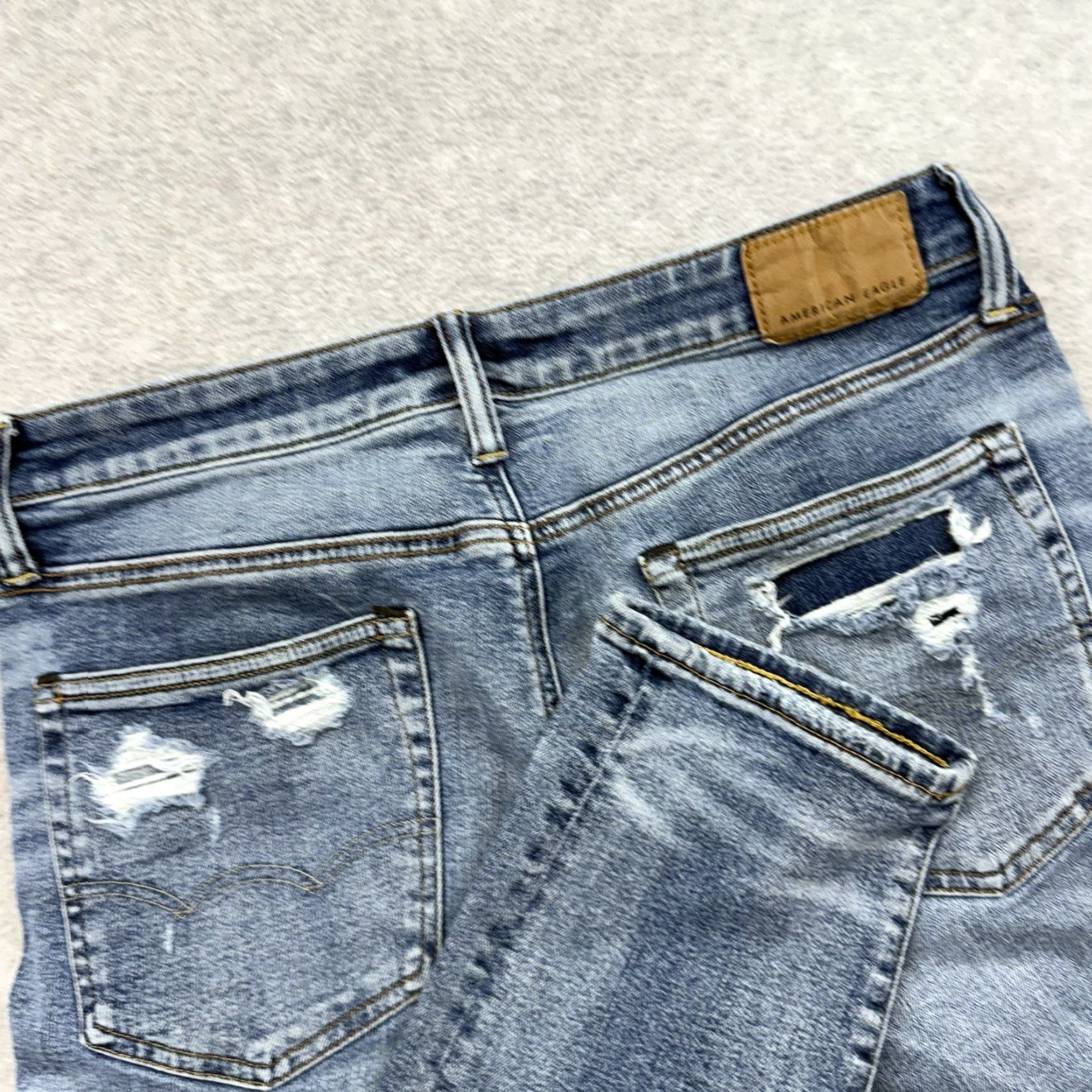 American Eagle Outfitters American Eagle Outfitters Jeans Athletic Skinny 34x34 Denim Blue Distressed AirFlex Modern Camouflage Mens Jeans Shirt? Size US 34 / EU 50 - 3 Thumbnail