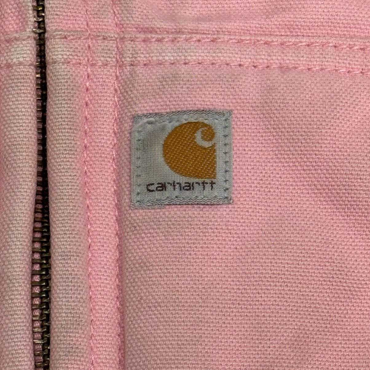 Carhartt × Carhartt Wip × Vintage Pink Carhartt Canvas Sherpa Lined Coat Jacket Youth XS (6) Size XXS / US 00 / IT 34 - 12 Thumbnail