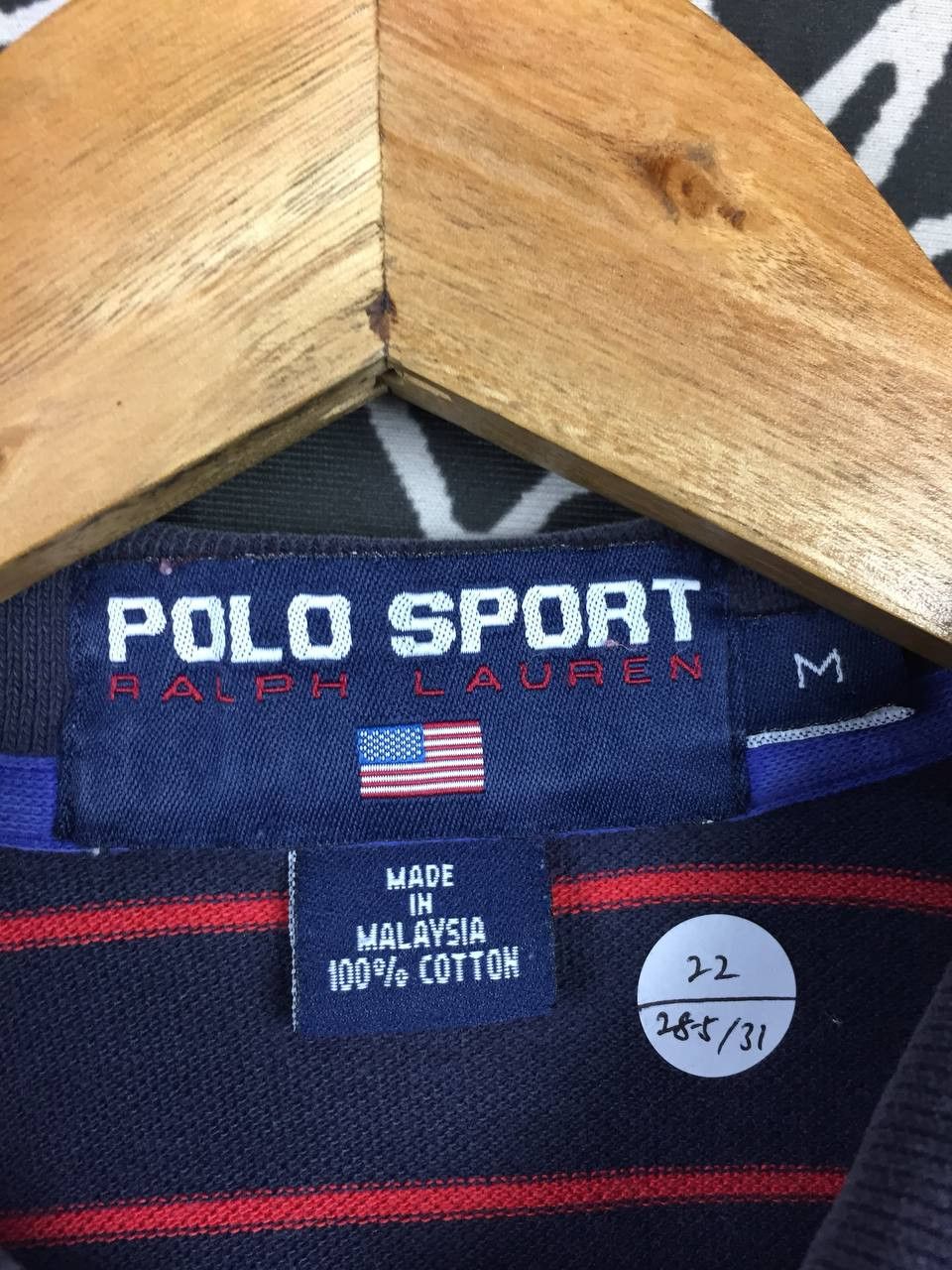 Polo Ralph Lauren Vtg Polo Sport Ralph Lauren Embroidered Logo Stripe Polo Tee Size US M / EU 48-50 / 2 - 9 Thumbnail