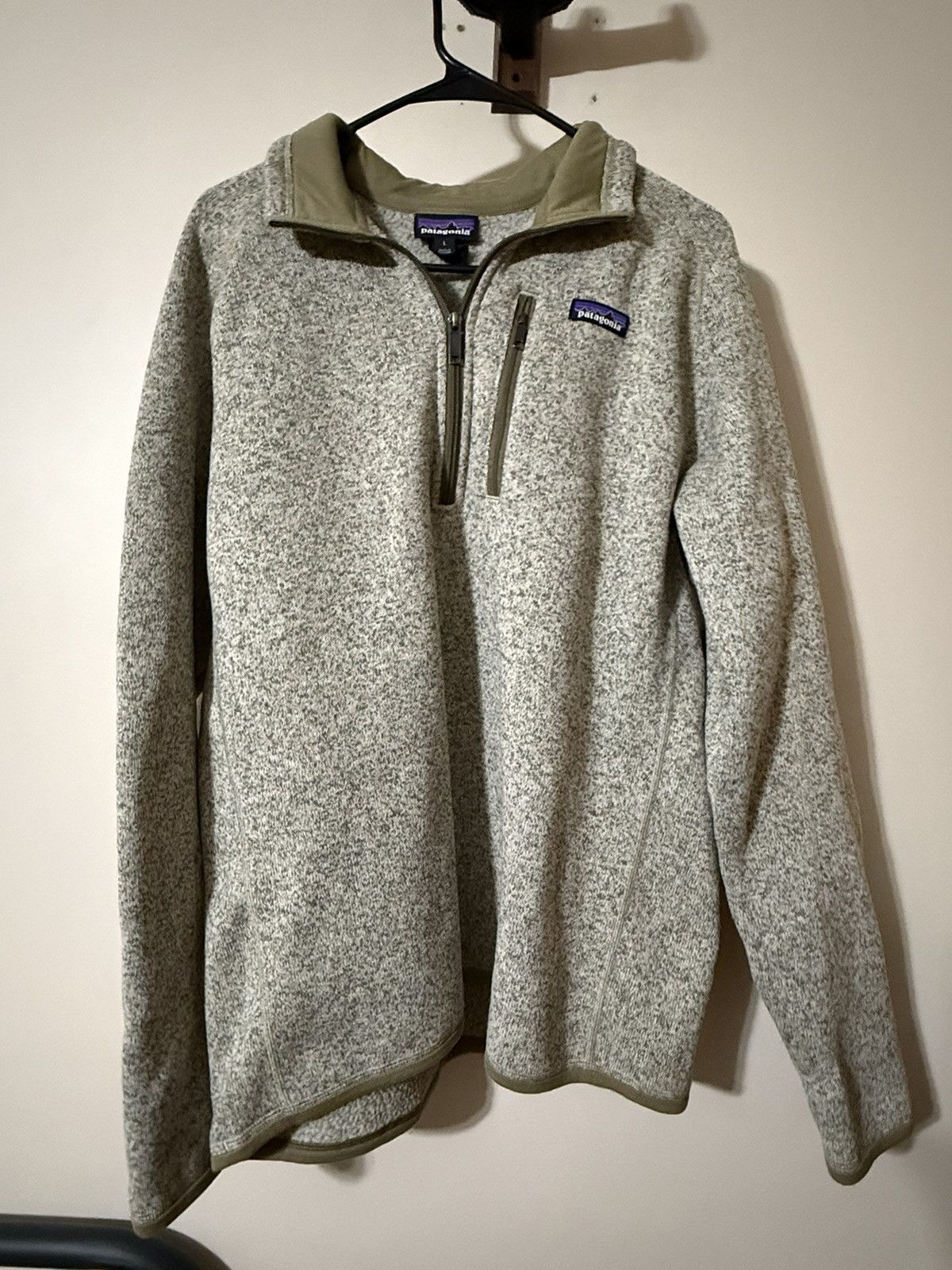 Patagonia Crème/Gray Patagonia fleece jacket Size US L / EU 52-54 / 3 - 4 Thumbnail