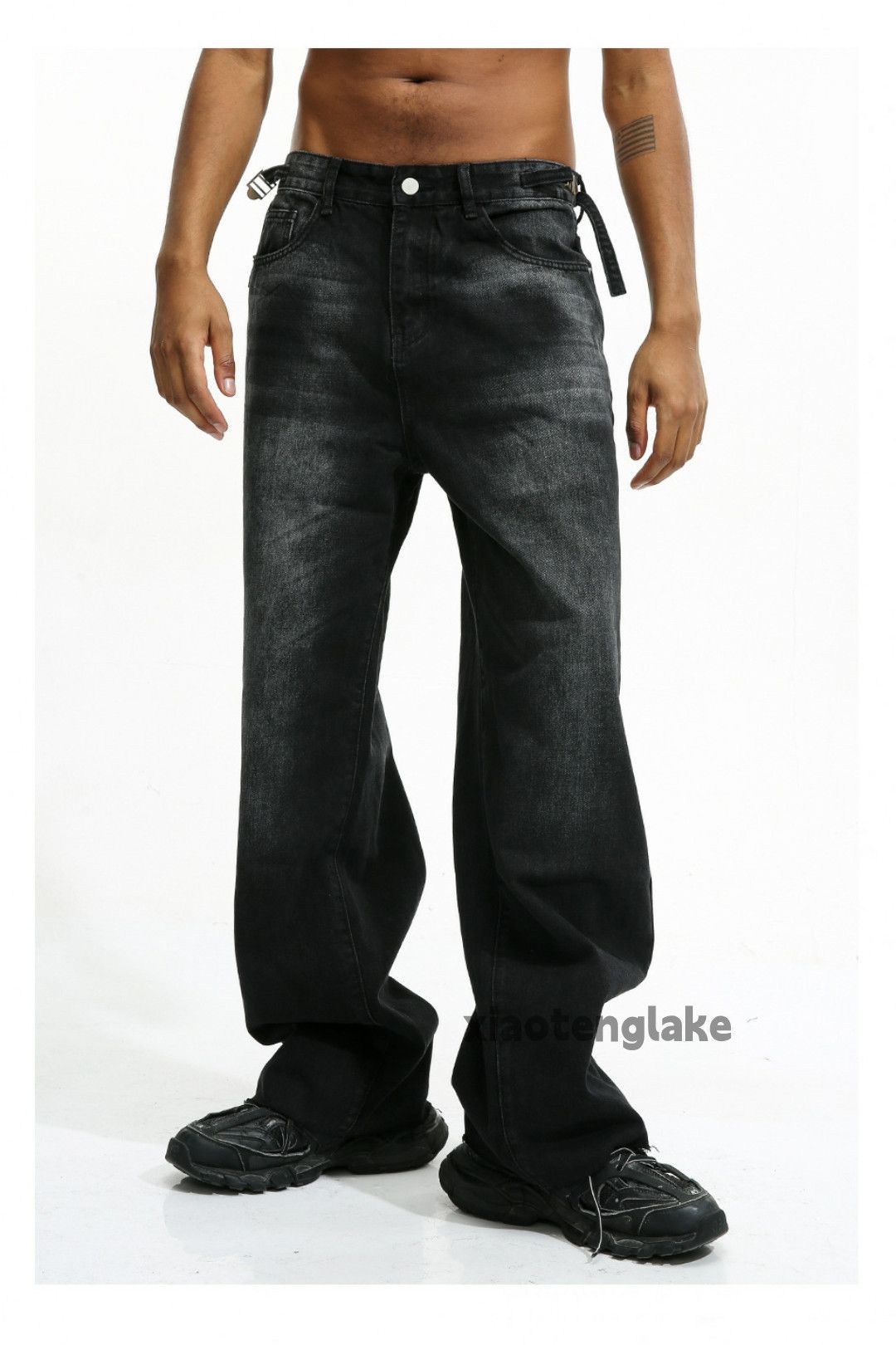 Jean × Vintage washed faded skate hiphop loose baggy jeans Size US 30 / EU 46 - 2 Thumbnail