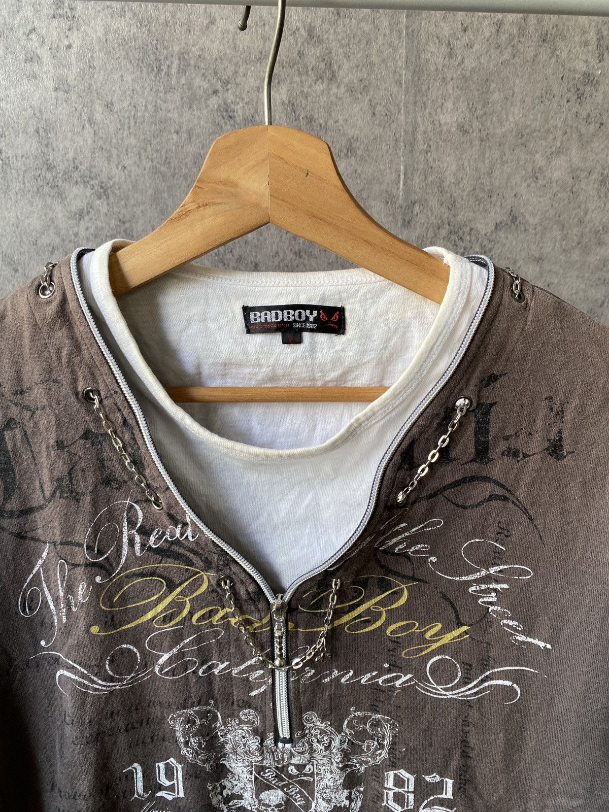 Japanese Brand Badboy Y2k Style Poem Design Sunfaded T Shirt Size US M / EU 48-50 / 2 - 3 Thumbnail