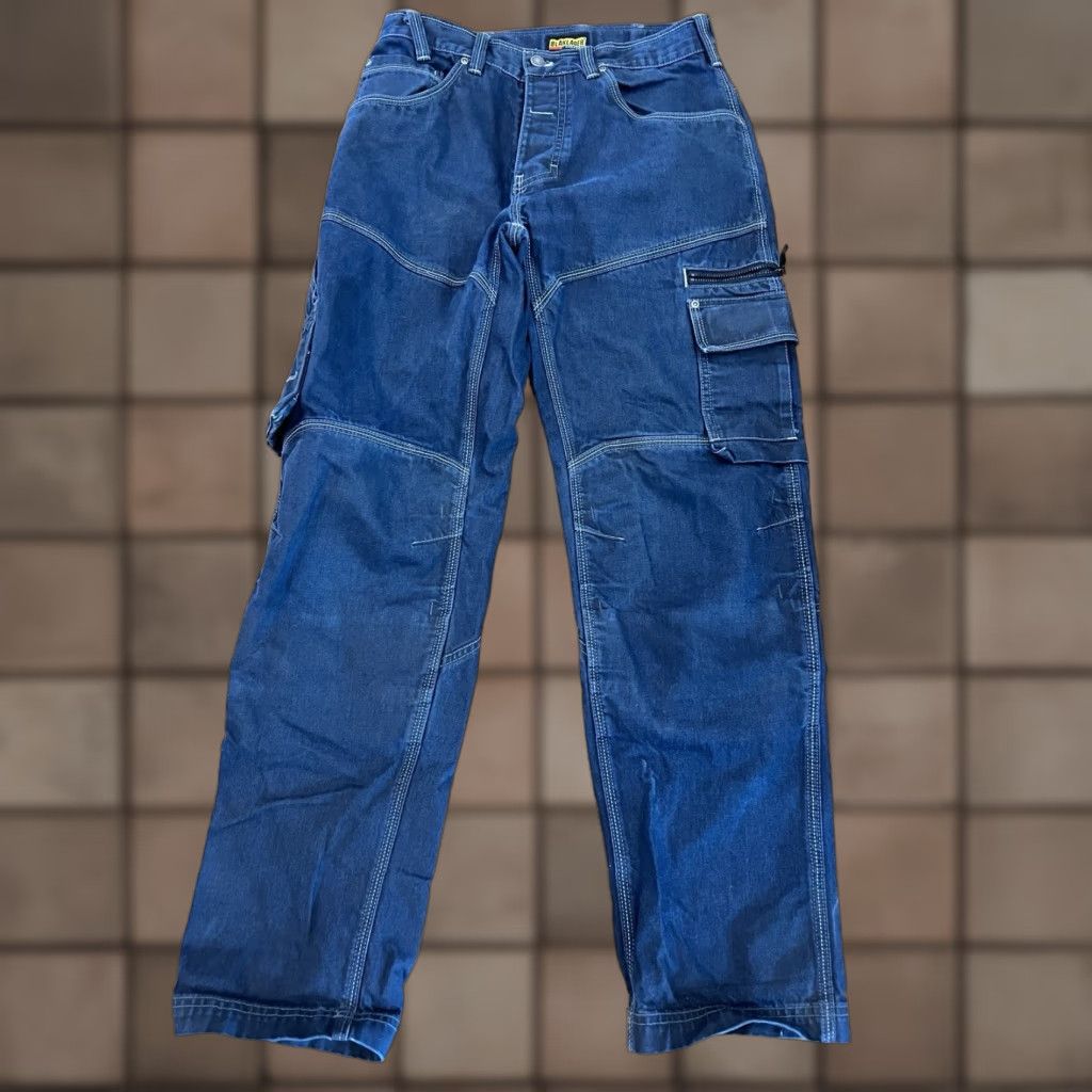 Vintage VINTAGE Blaklader Work Pants Mens 30x31 Dark Blue Denim Cargo Pockets Tool Loop Jeans Regular 30 Mens Size US 30 / EU 46 - 1 Thumbnail
