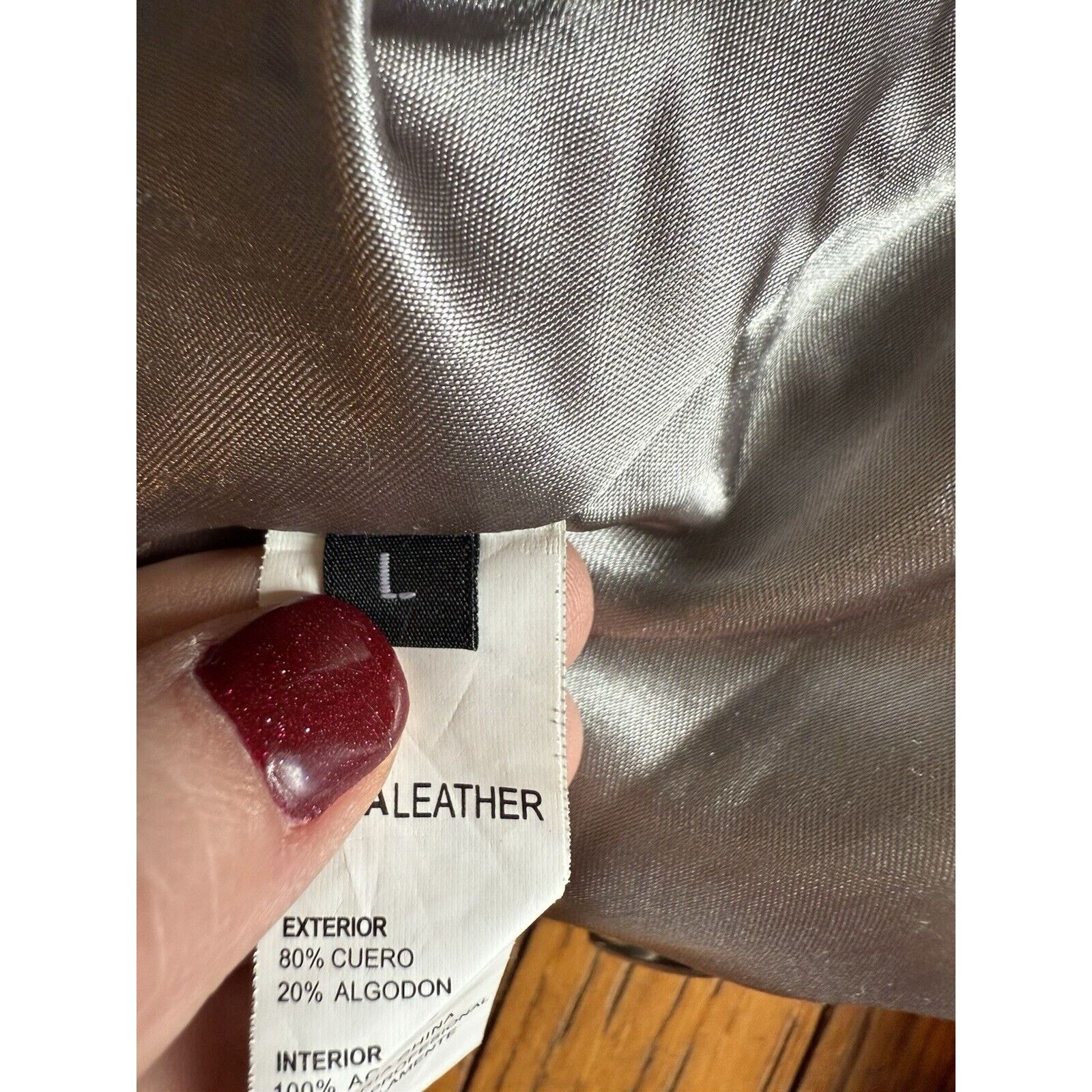 Other Doma Jacket Lamb Leather Gray Moto Biker Womens Large Size L / US 10 / IT 46 - 10 Thumbnail