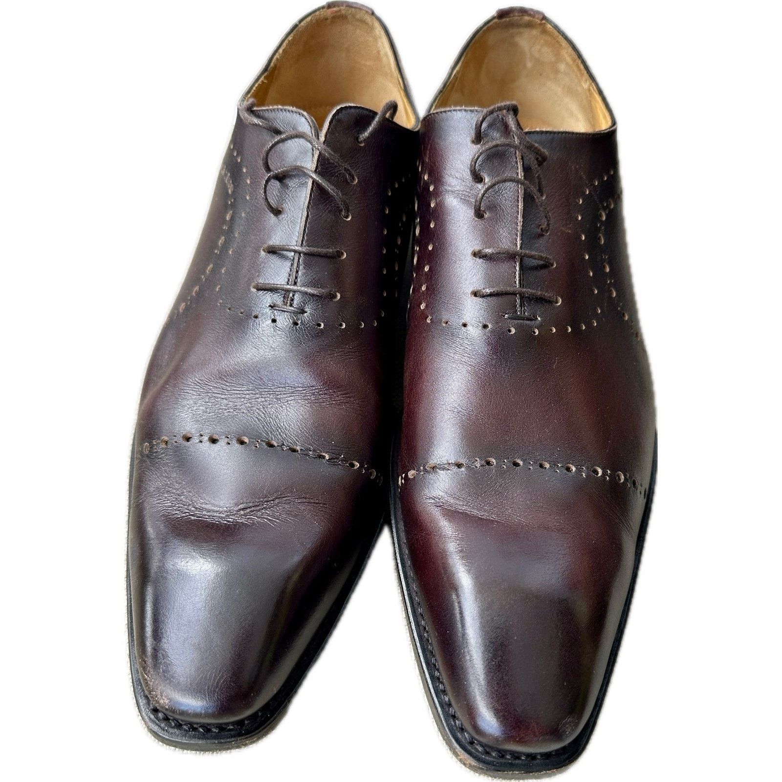 Ugo Cacciatori Ugo Vasare Italian Oxblood Oxford Brogues Size 13 w/ Box Size US 13 / EU 46 - 7 Thumbnail