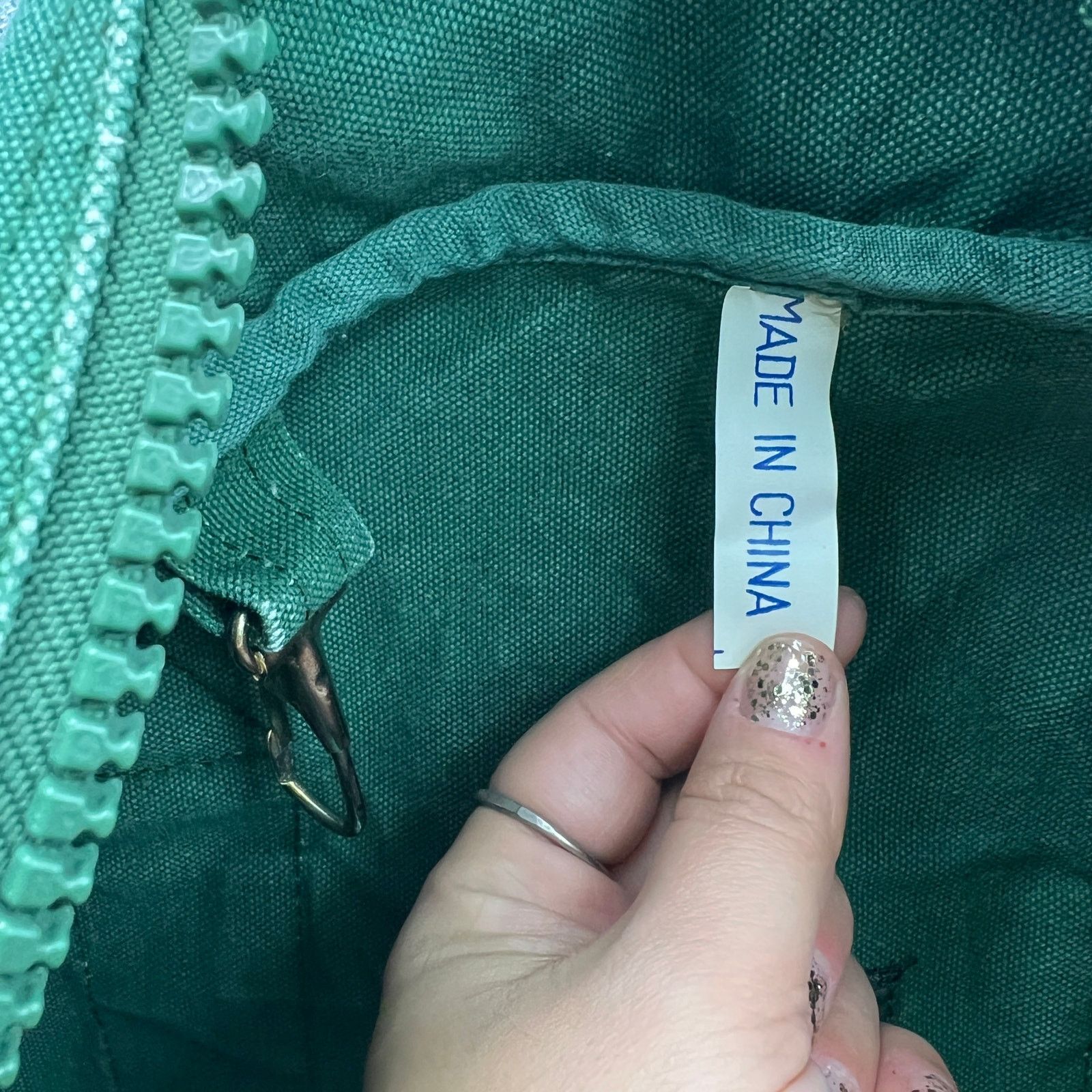 J.Crew Vintage J.Crew Green Canvas Duffle Bag Size ONE SIZE - 5 Thumbnail