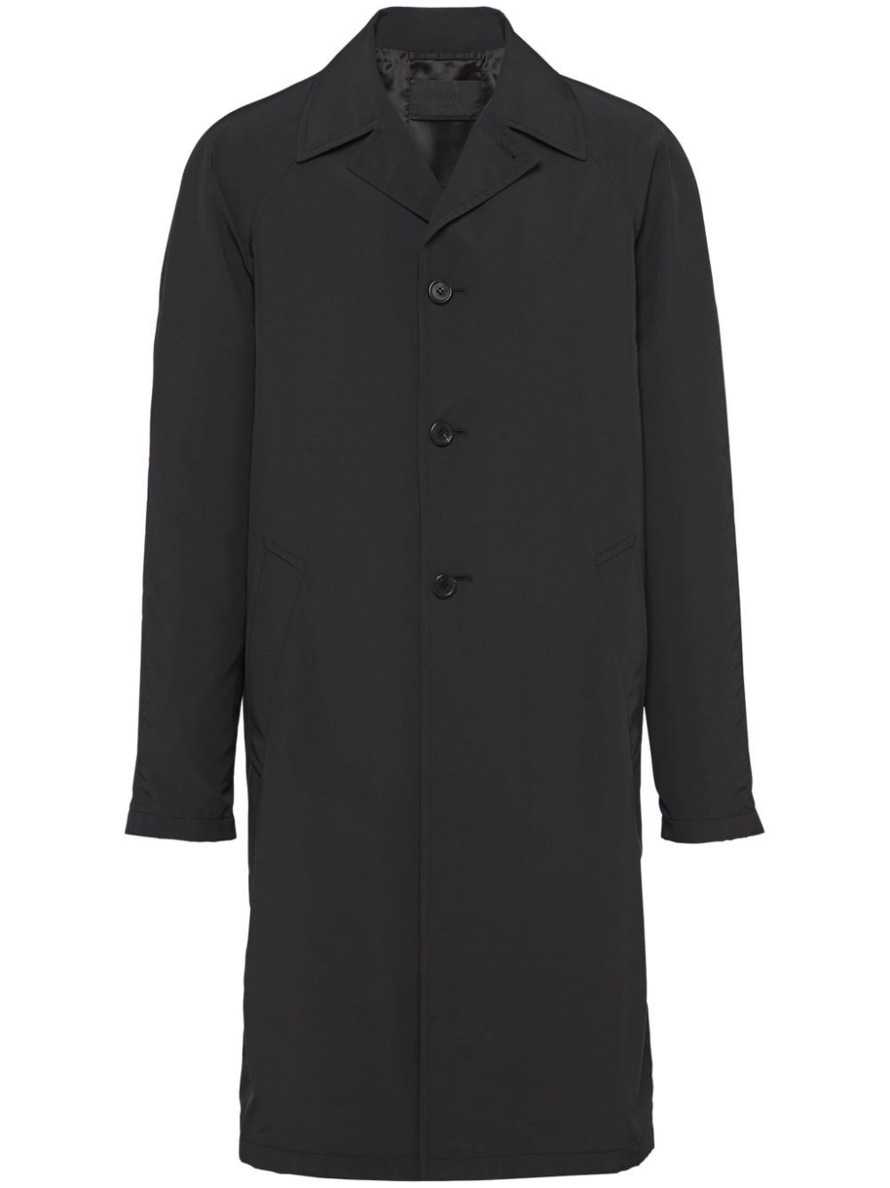 Prada o1bcso1str1025 Lana Travel Coat in Noir Size US L / EU 52-54 / 3 - 1 Thumbnail