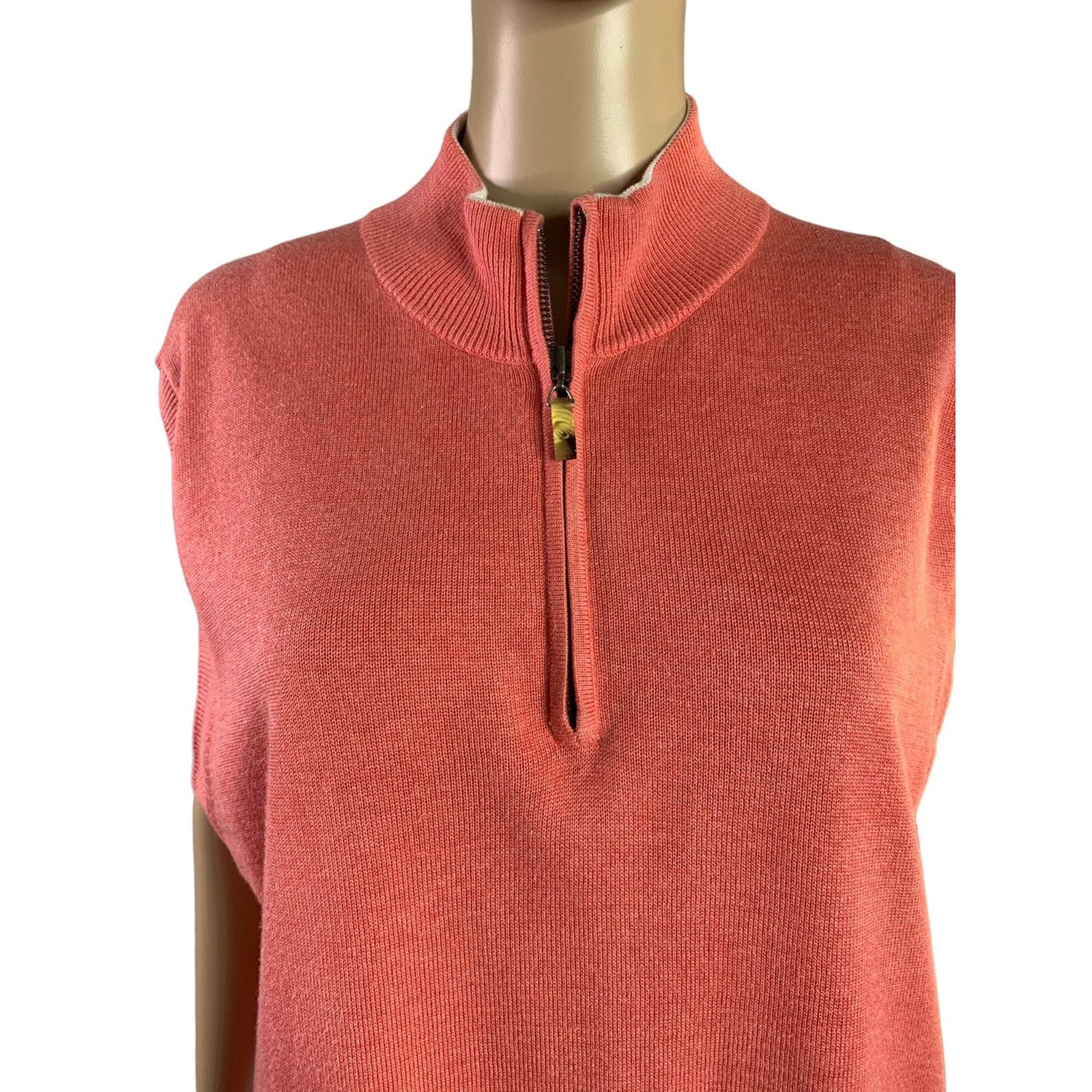 Peter Millar Peter Millar Mens Sz L 1/4 Zip Golf Vest Silk Cashmere Blend Size US L / EU 52-54 / 3 - 1 Thumbnail