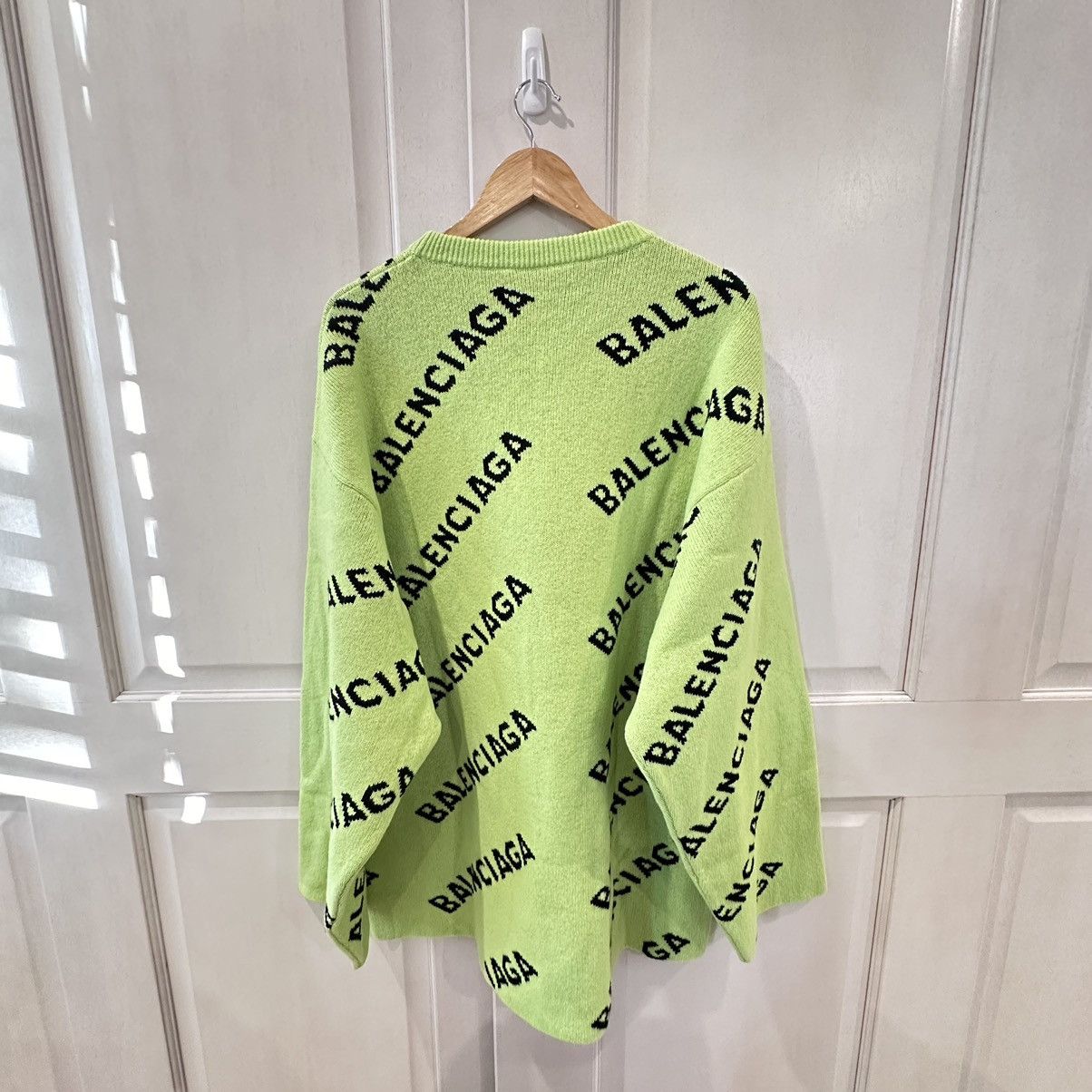 Balenciaga Balenciaga Allover Logo Knit Size US L / EU 52-54 / 3 - 8 Thumbnail