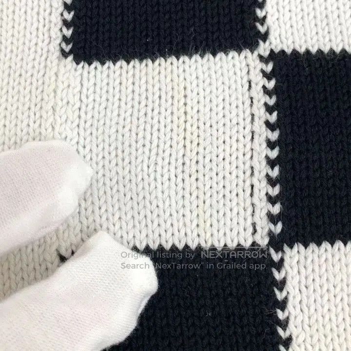 Louis Vuitton Louis Vuitton White Racing Check Cotton Sweater. Size US S / EU 44-46 / 1 - 9 Thumbnail