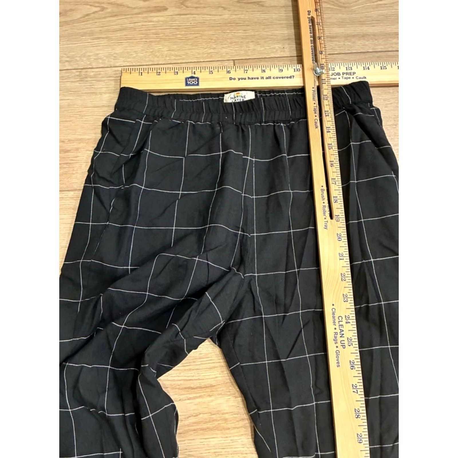 Marine Layer Marine Layer Pants Women Allison Black Windowpane Pull On Tencel Size S Size 28" / US 6 / IT 42 - 4 Thumbnail