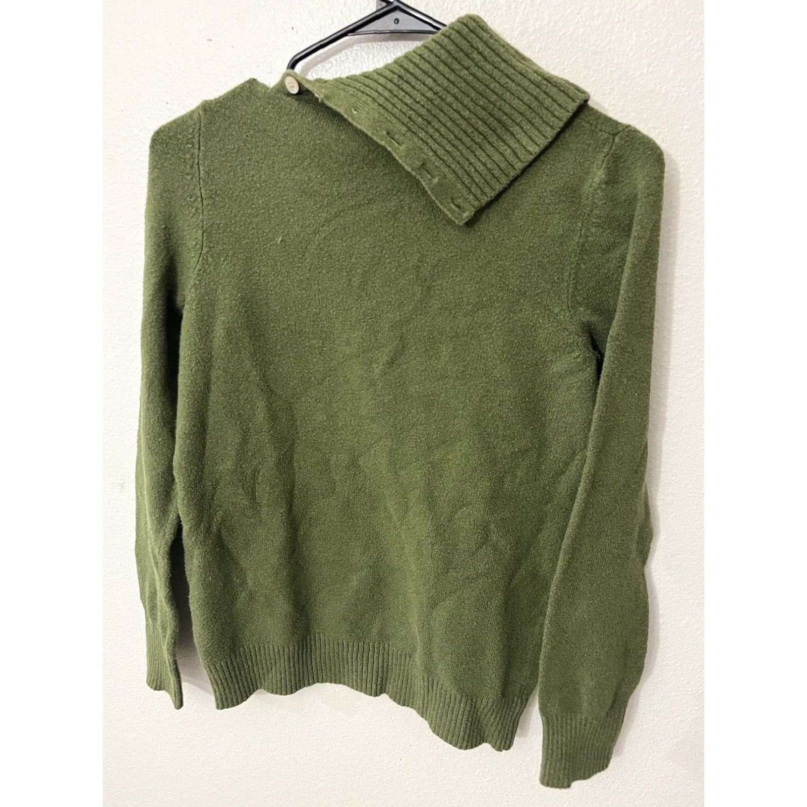 Gap VINTAGE Gap Green Sweater Turtleneck Women’s Small Cotton Button Pullover Fall Winter Size S / US 4 / IT 40 - 2 Thumbnail