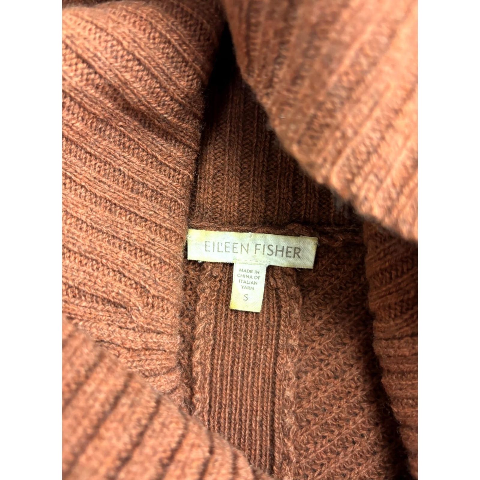 Eileen Fisher VINTAGE Eileen Fisher Sweater Womens Small Orange Yak Wool Turtleneck Pullover Knit Size S / US 4 / IT 40 - 5 Thumbnail