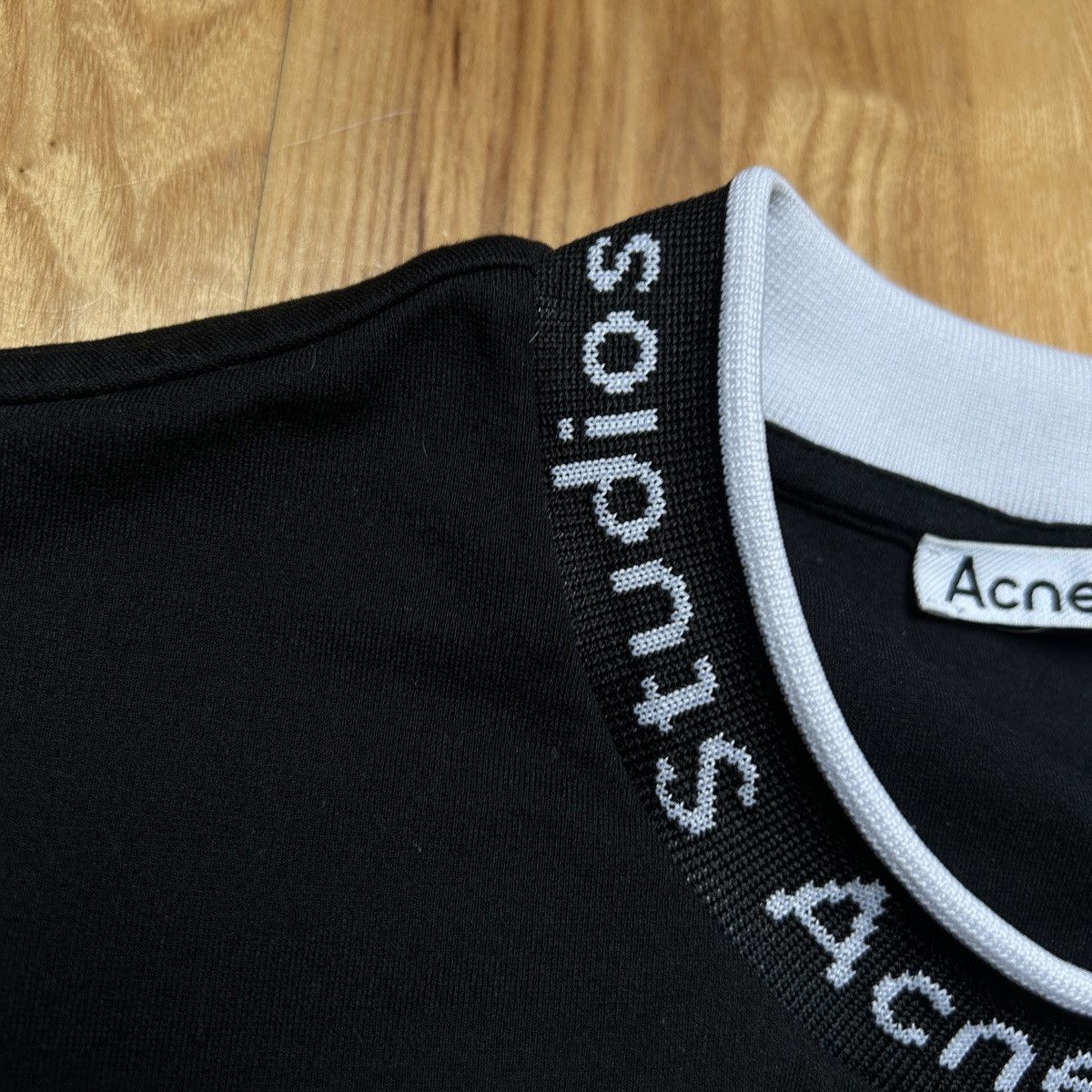 Acne Studios Acne Studios Logo rib tee black Size US M / EU 48-50 / 2 - 6 Thumbnail