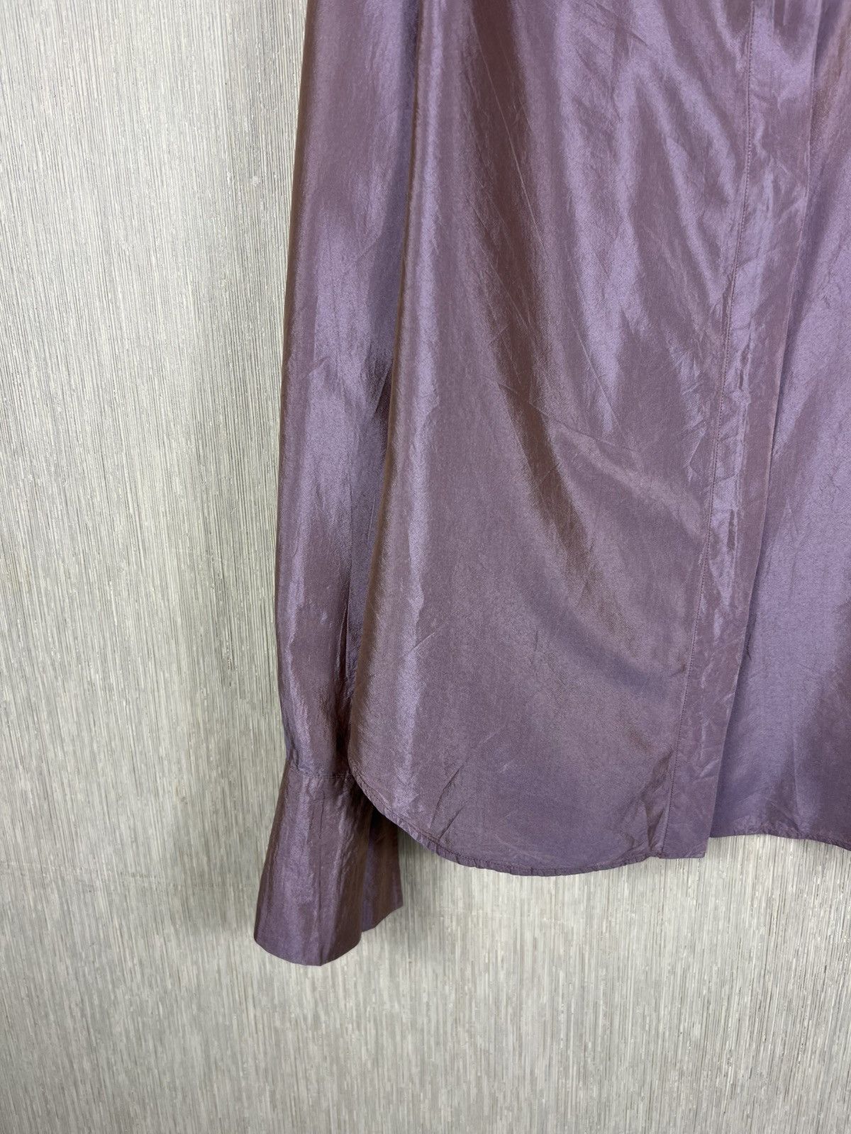 Max Mara Max Mara pure seta 100% silk button up shiny shirt luxury Size M / US 6-8 / IT 42-44 - 7 Thumbnail
