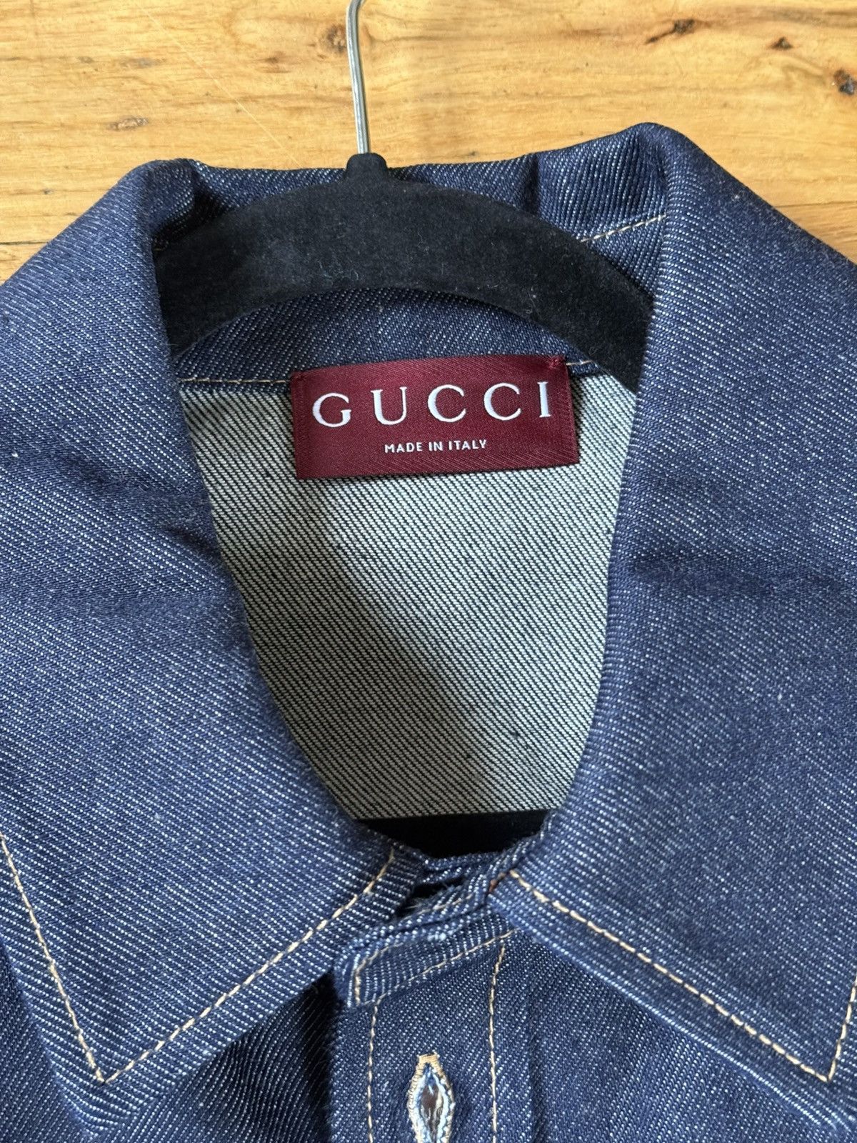 Gucci Gucci Cotton Selvedge Denim Shirt Size US L / EU 52-54 / 3 - 3 Thumbnail