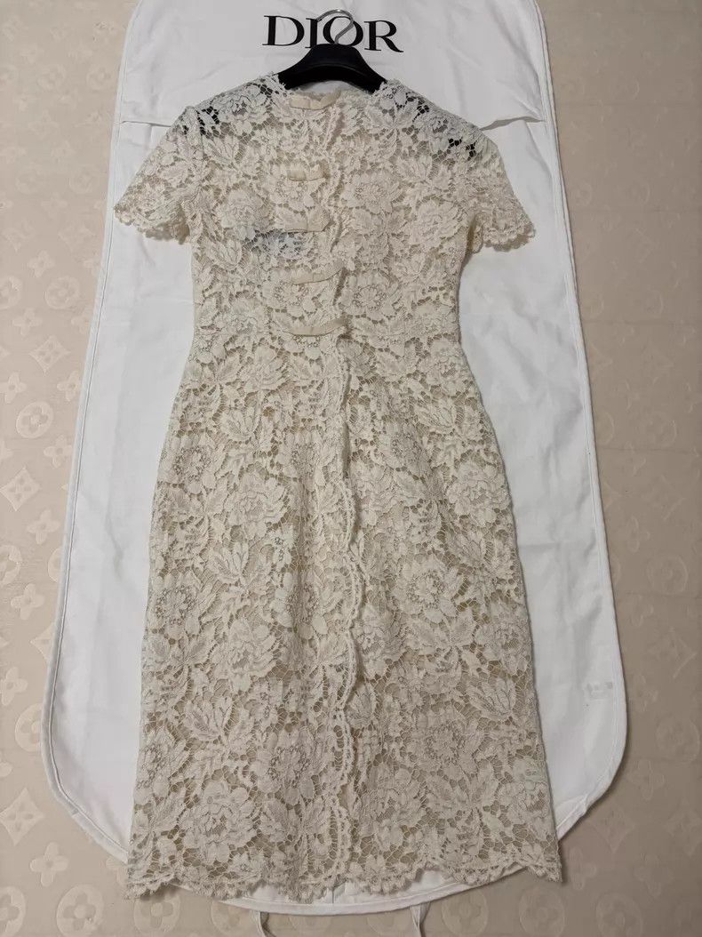 Valentino Valentino White lace dress Size S / US 4 / IT 40 - 4 Thumbnail